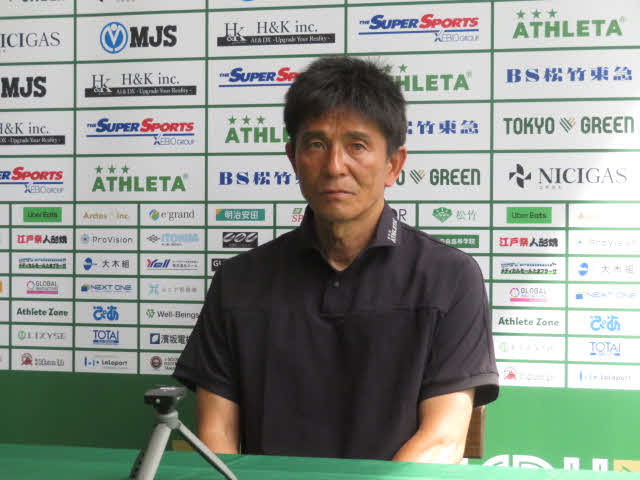 YBCルヴァンカップに向けて会見する東京Vの城福監督