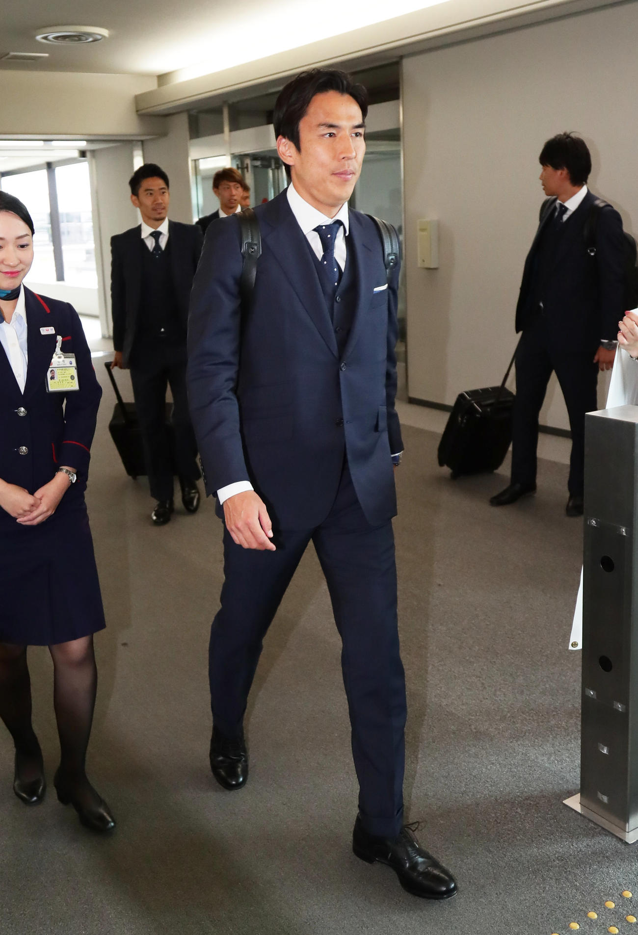 ロシアから帰国した日本代表の長谷部（2018年7月5日撮影）