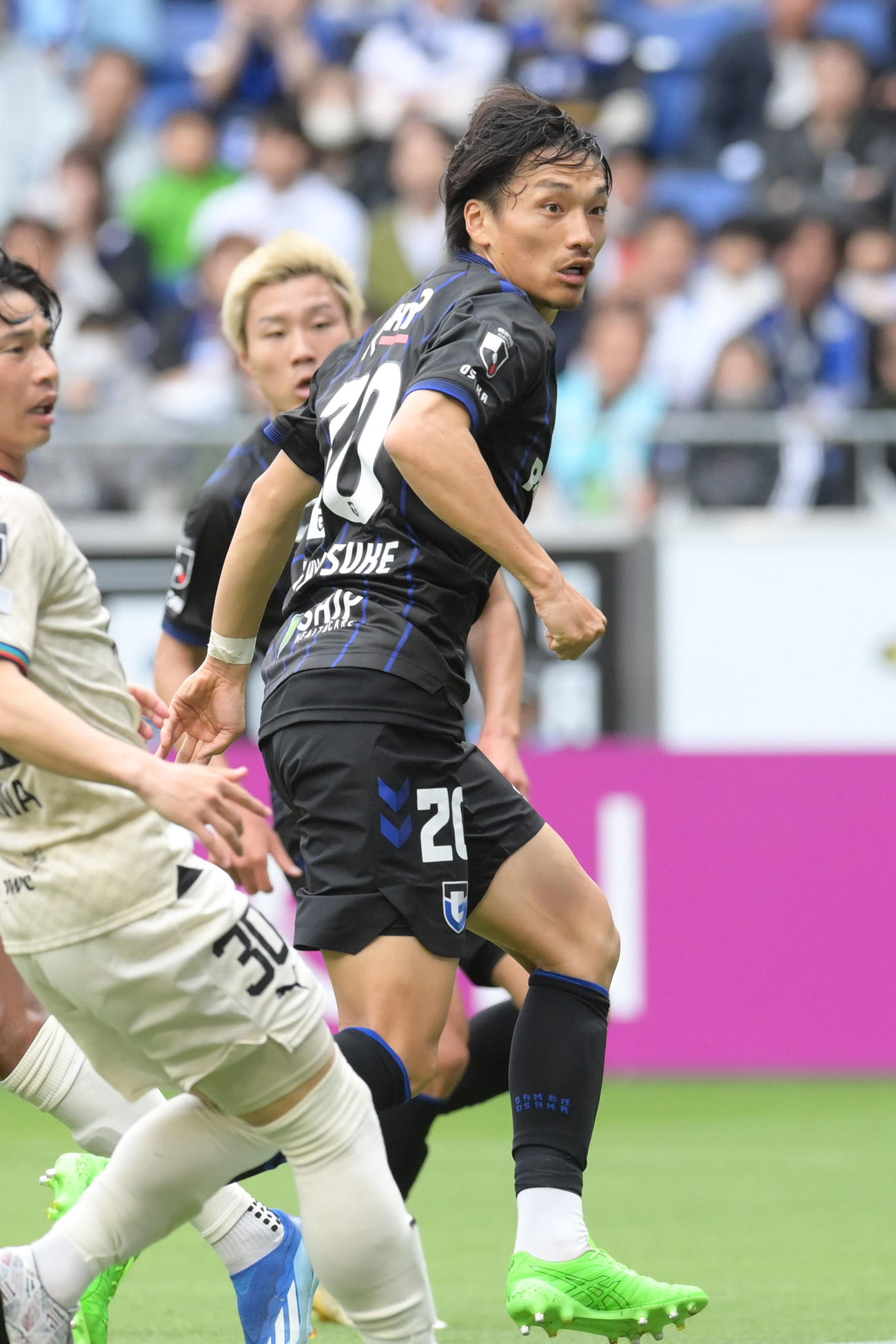 G大阪対川崎F　ミスターGに選ばれた中谷（撮影・滝沢美穂子）