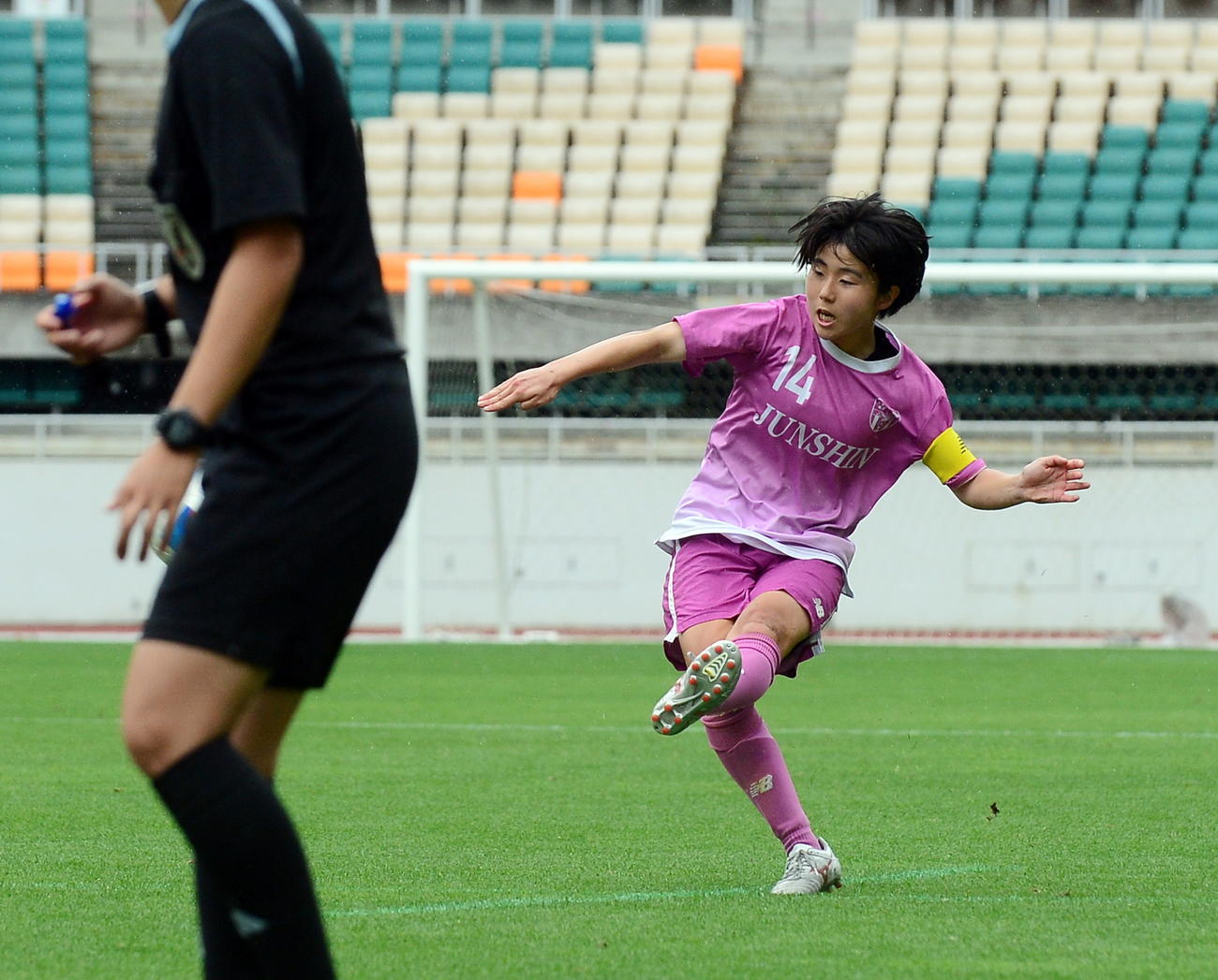 藤枝順心対常葉大橘　決勝点を決めた藤枝順心植本（撮影・前田和哉）