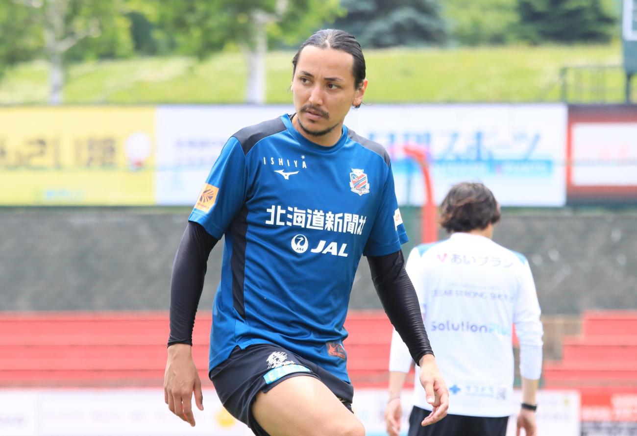 札幌加入が決まった大崎（撮影・保坂果那）