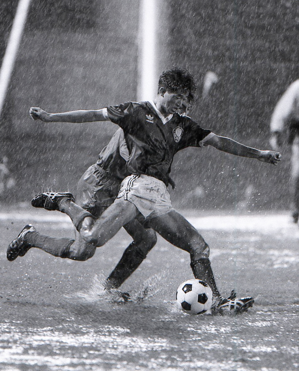 86年5月、パルメイラスの助っ人としてキリン杯に出場するサントス所属のカズ