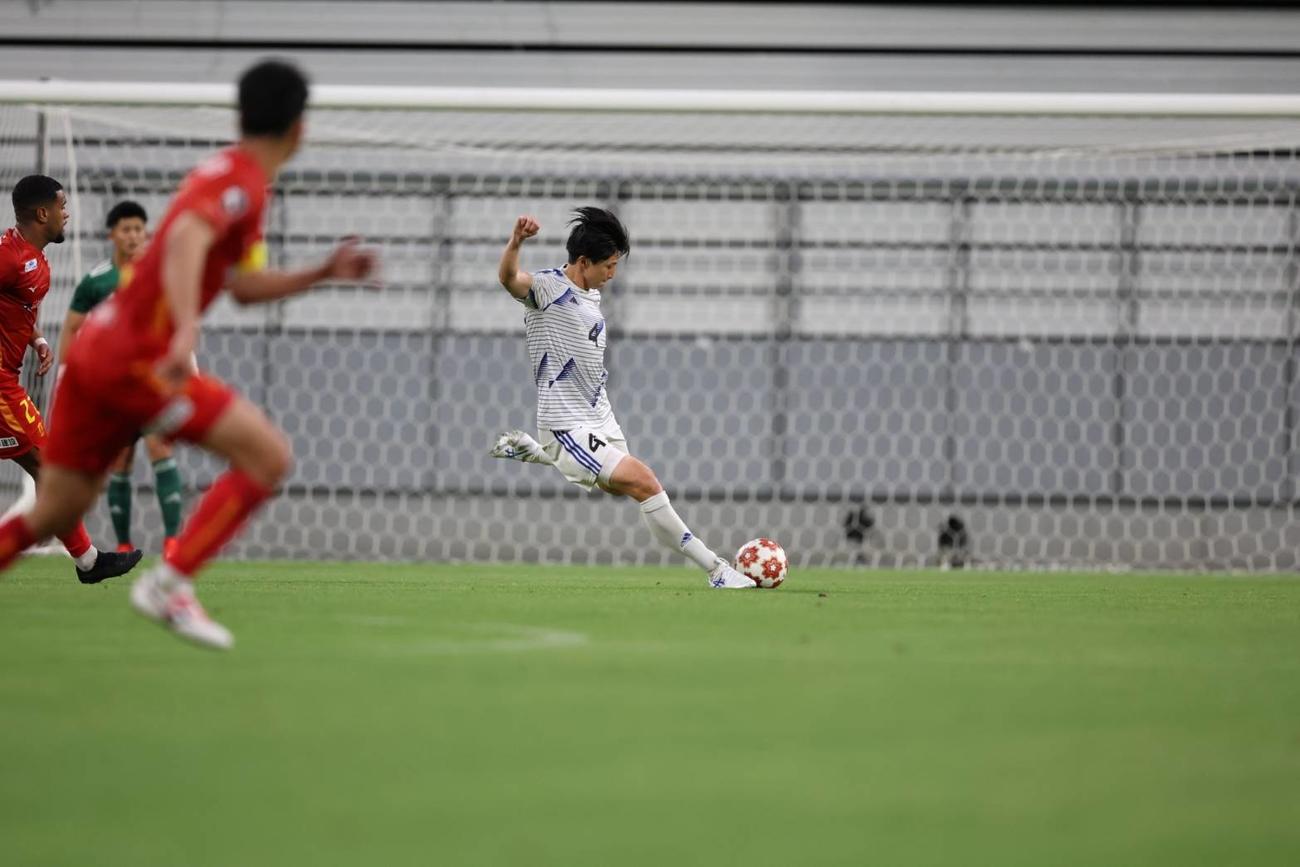 天皇杯2回戦でJ1名古屋を破った北信越1部JAPANサッカーカレッジDF安藤裕麻（JAPANサッカーカレッジ提供）