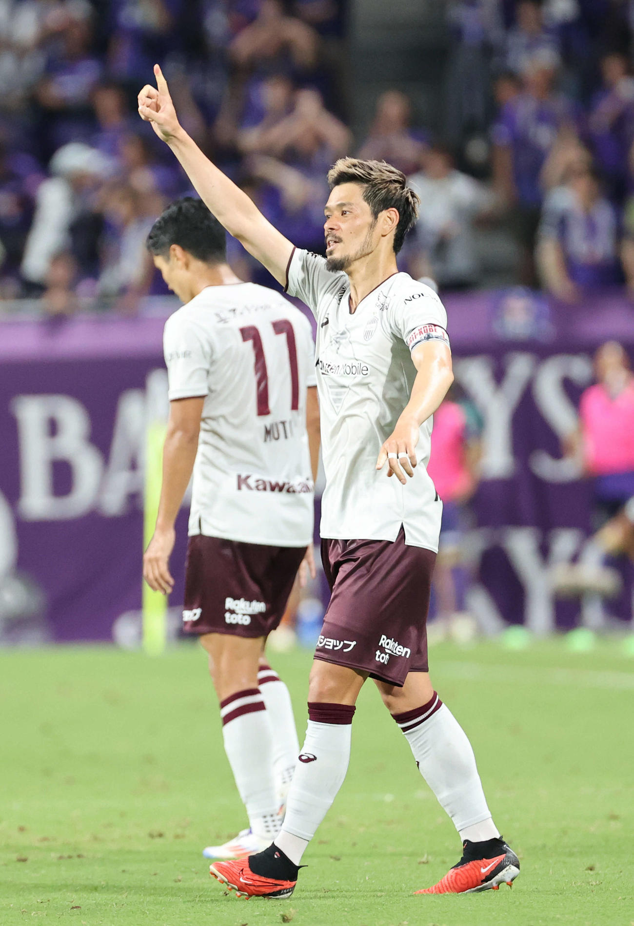 広島対神戸　後半　3点目のゴールを決めた神戸山口（撮影・加藤孝規）