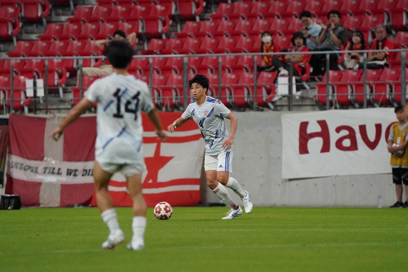 天皇杯2回戦でJ1名古屋を破った北信越1部JAPANサッカーカレッジDF安藤裕麻（JAPANサッカーカレッジ提供）