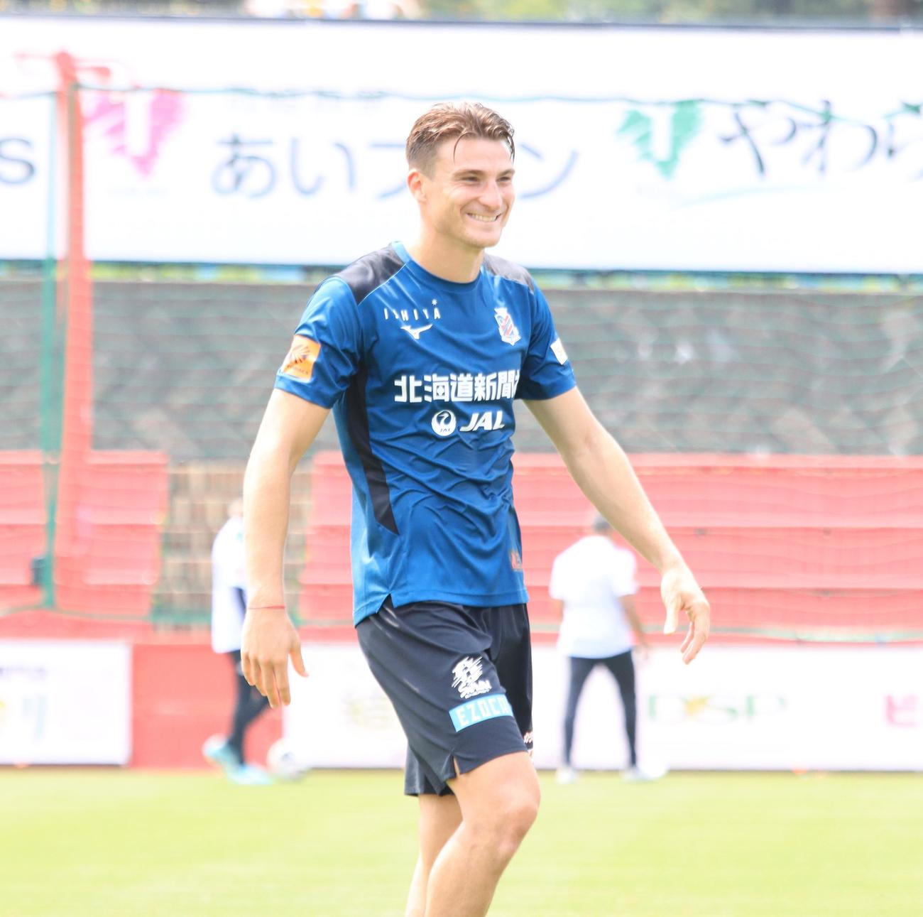 札幌に加入したジョルディ・サンチェス（撮影・保坂果那）