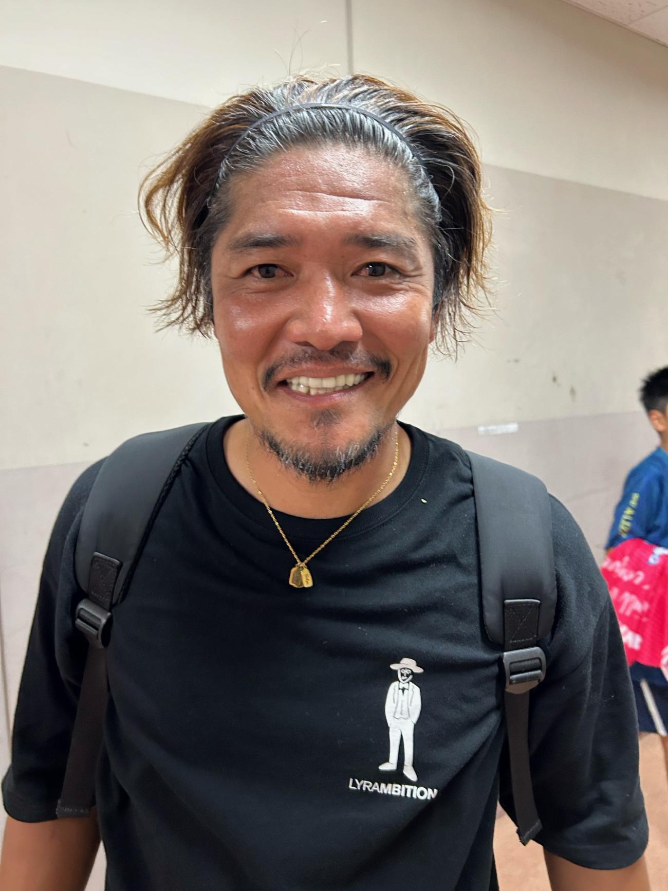 取材に応じるC大阪OBの大久保嘉人さん