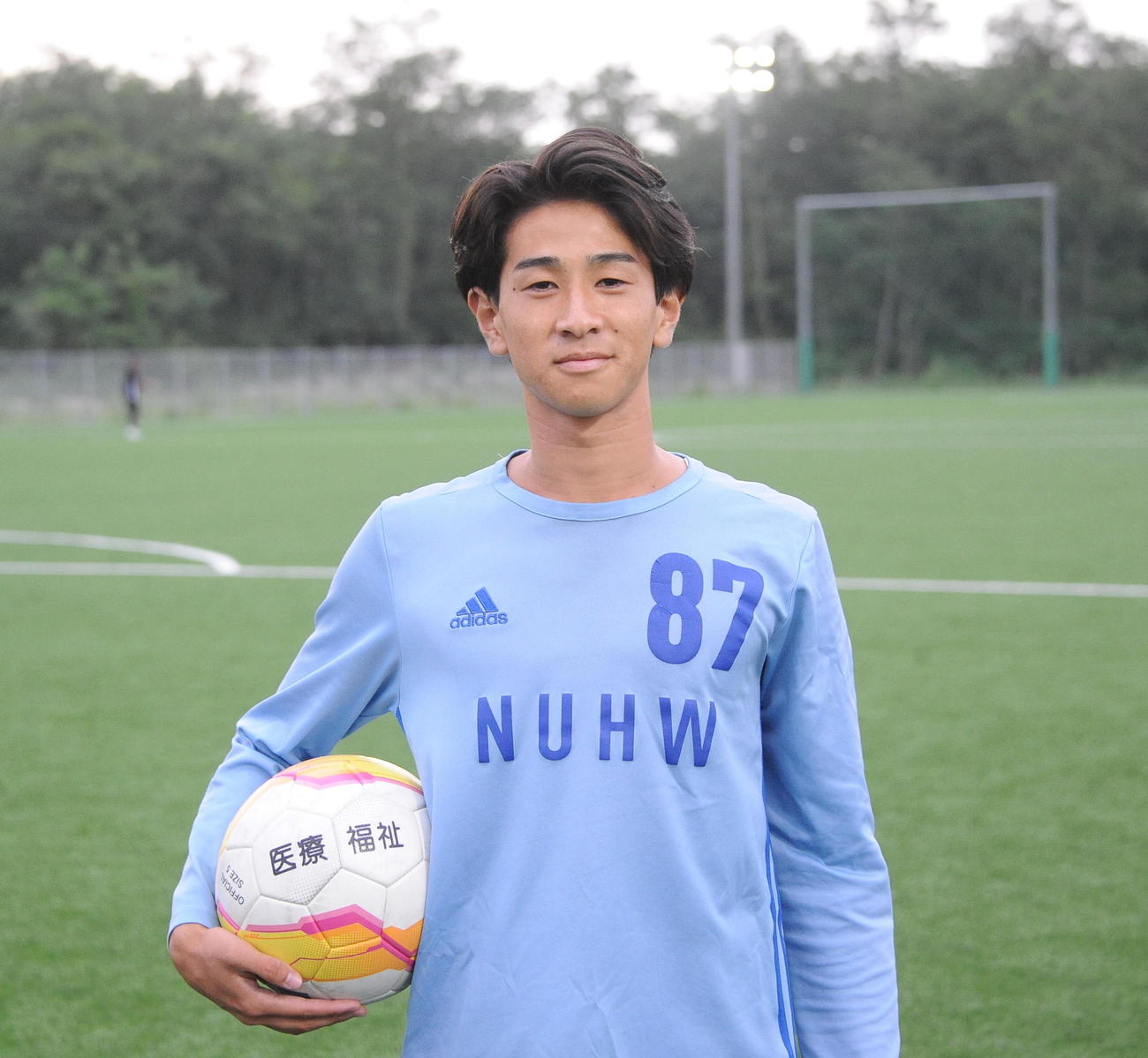 J2長崎への来季新加入が内定した新潟医療福祉大・松本（撮影・小林忠）