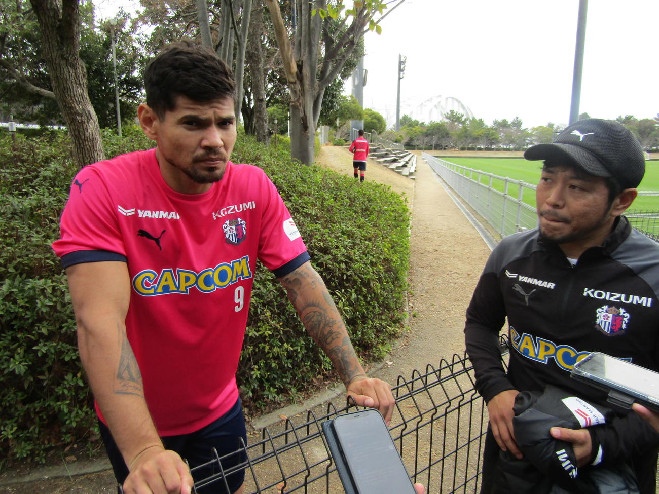 古巣横浜戦に燃えるC大阪レオ・セアラ（左）（24年2月20日撮影）