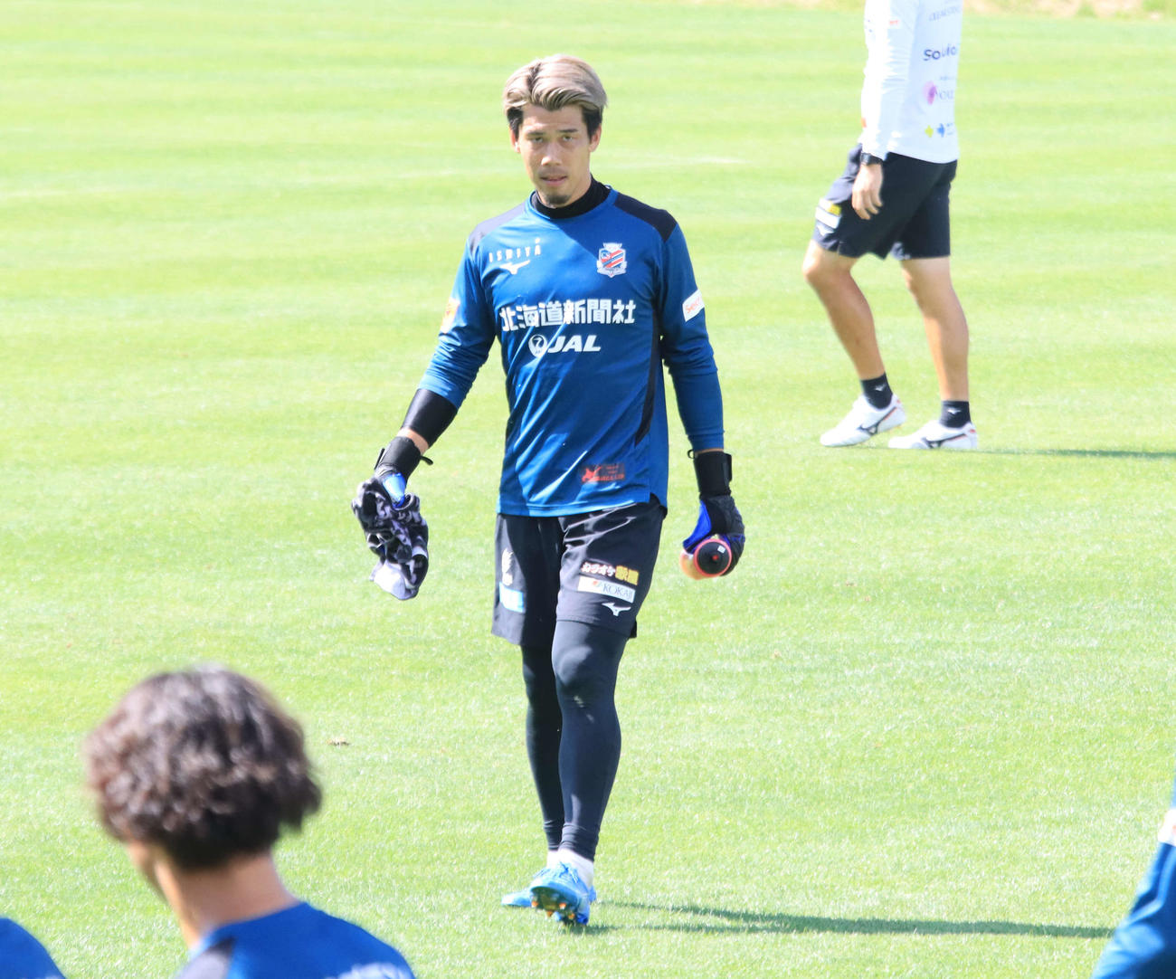 全体練習に完全合流した札幌高木（撮影・保坂果那）