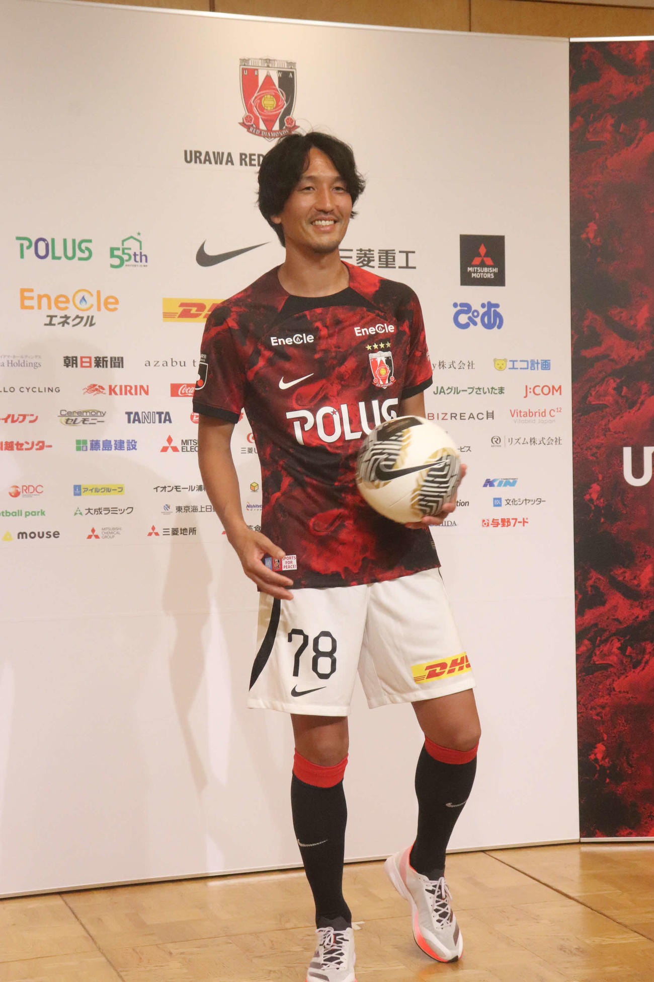 10年ぶりに浦和に復帰したMF原口元気(2024年9月7日撮影)