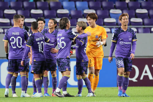 ACL2広島対東方　快勝した広島（撮影・加藤孝規）