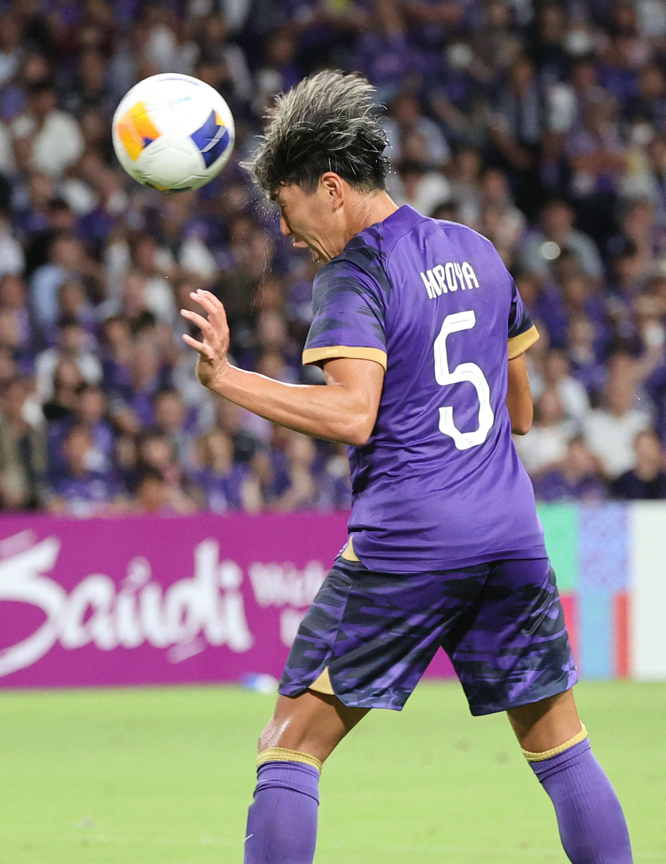 ACL広島対カヤFC　後半　広島松本のヘディングは決まらず（撮影・加藤孝規）