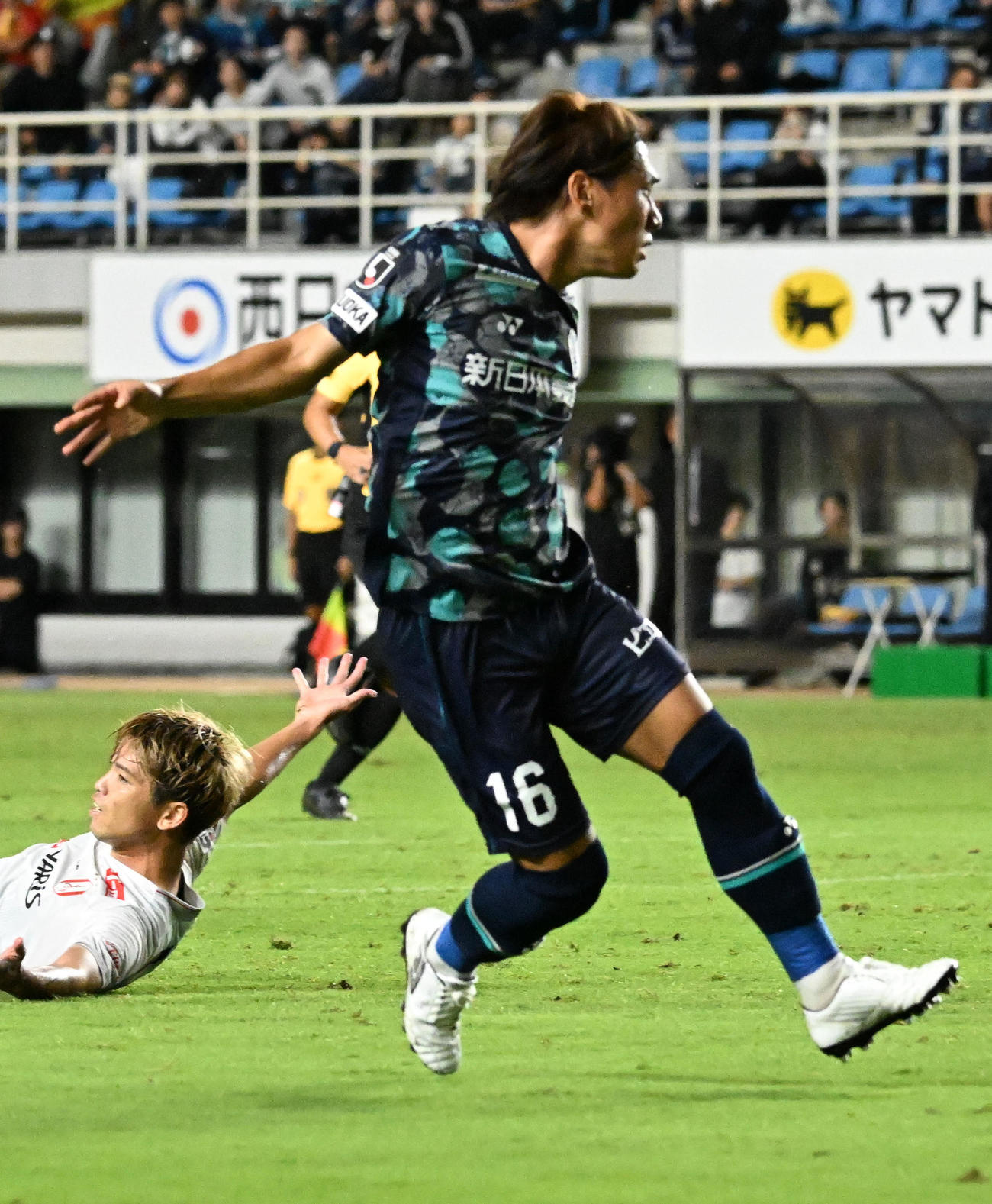 後半　福岡小田は先制ゴールを決める（撮影・林敢治）