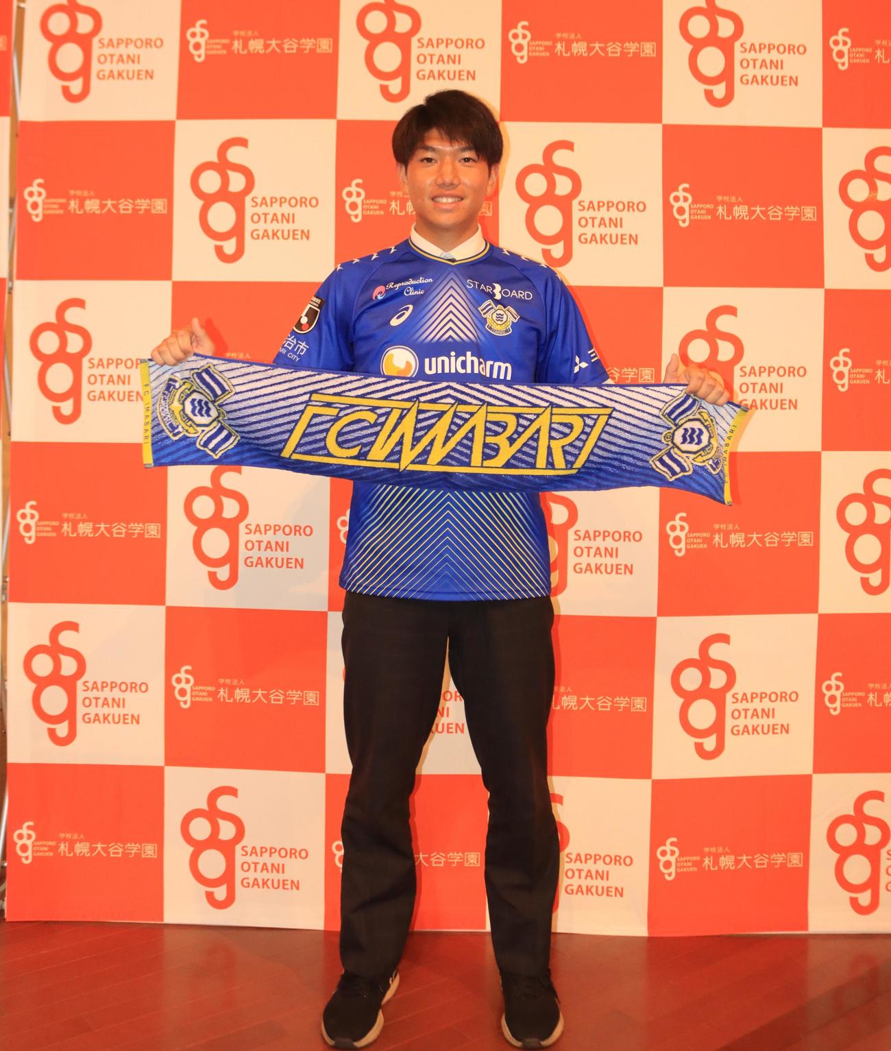 J3今治への来季加入が内定した札幌大谷高の笹（撮影・保坂果那）