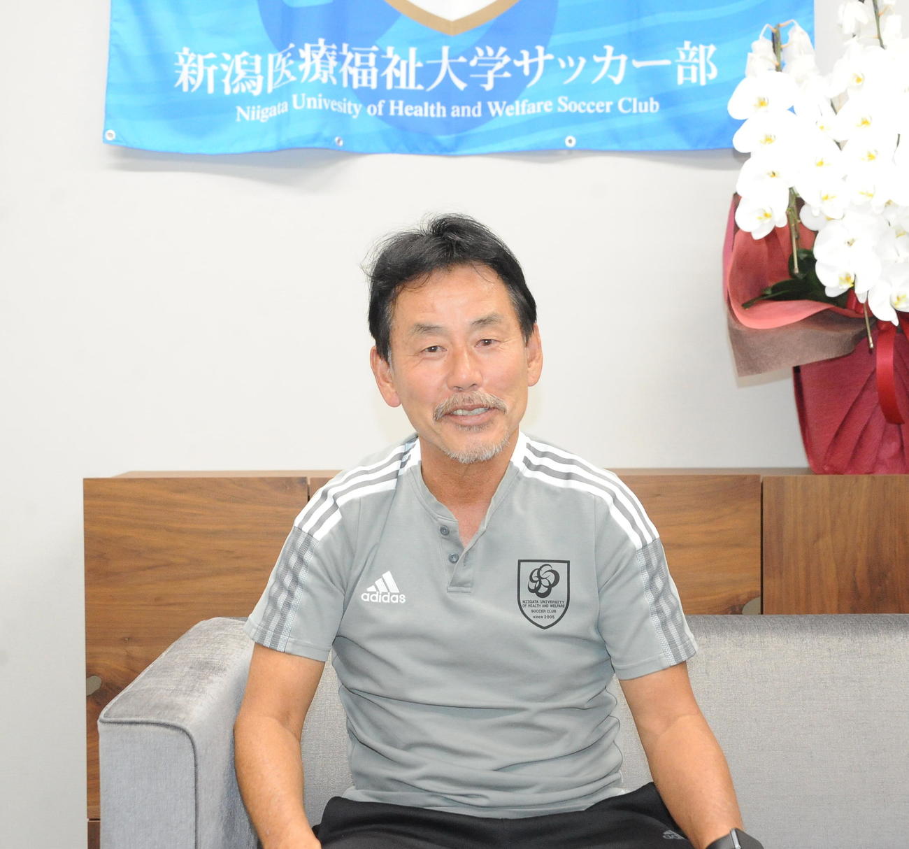 J2得点王争いを熱くさせる千葉小森と藤枝矢村について語る新潟医療福祉大佐熊監督（撮影・小林忠）