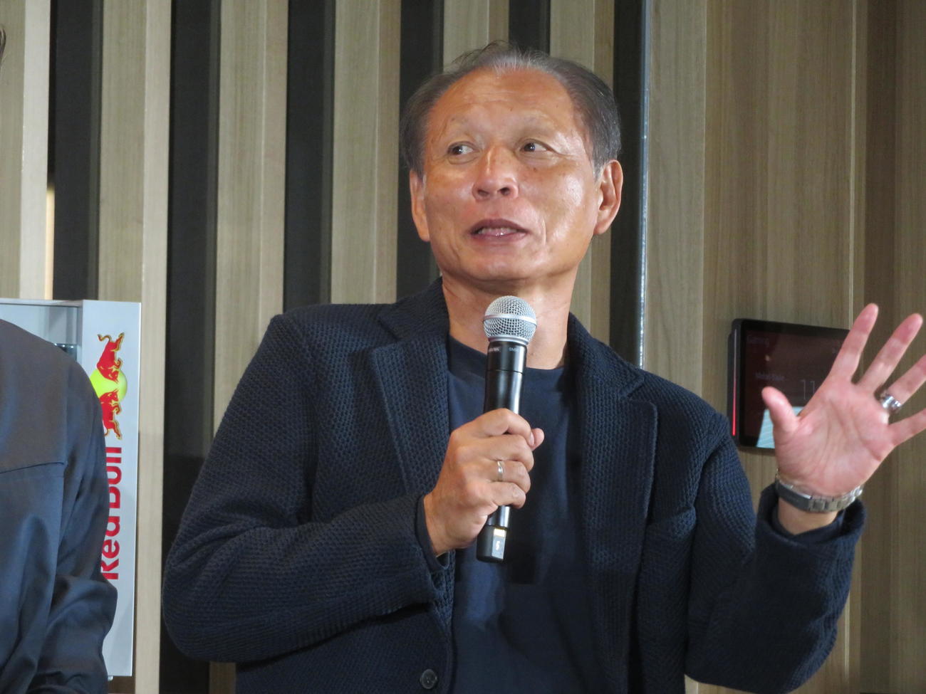 RB大宮の原博実代表取締役兼フットボール本部長（撮影・佐藤成）