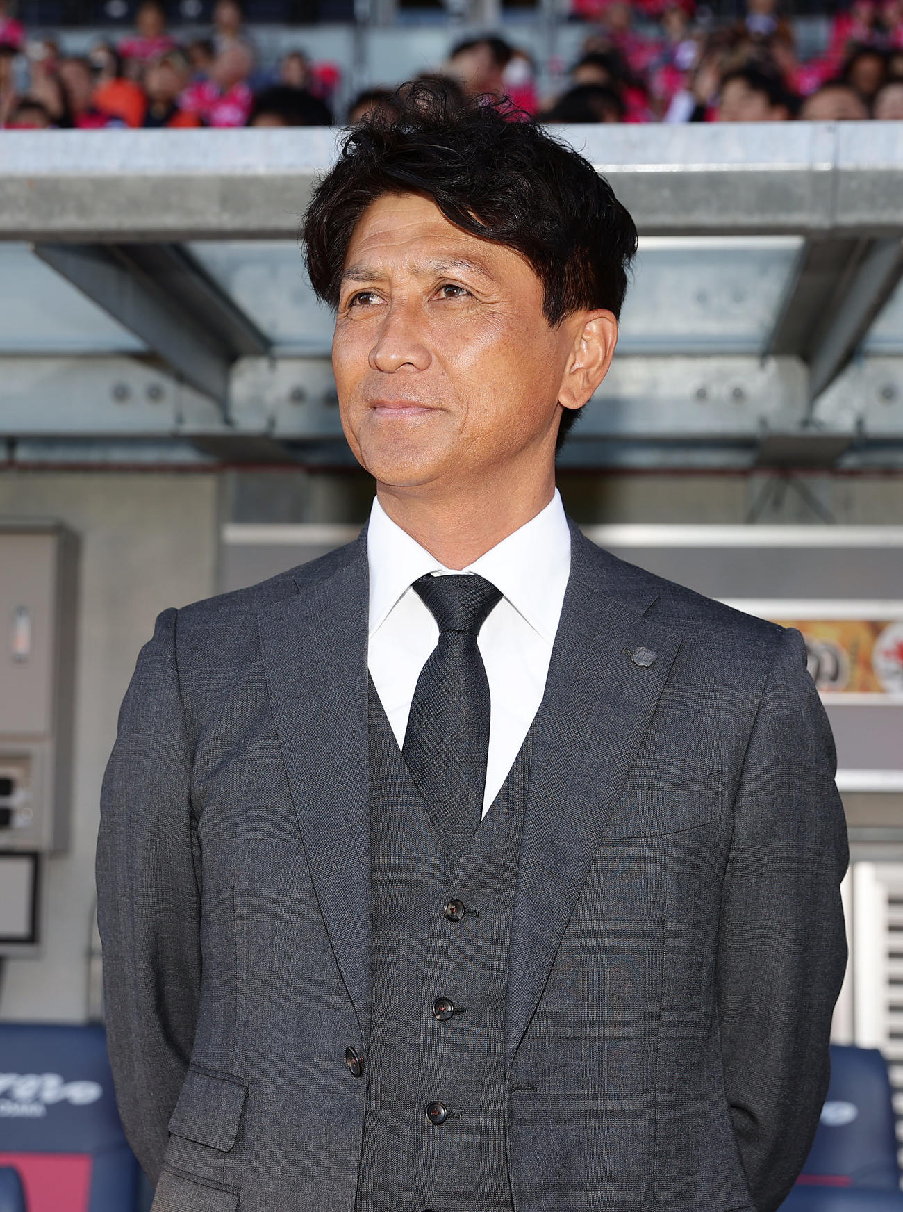 C大阪対福岡　福岡戦に臨むC大阪小菊監督（撮影・前田充）