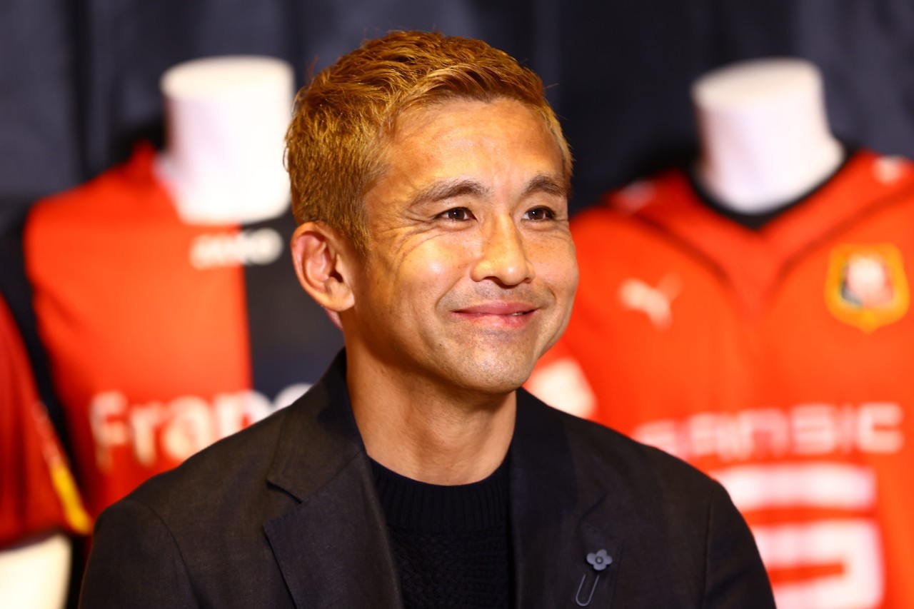 引退会見を開いた元日本代表MF稲本潤一（C）南葛SC／松岡健三郎