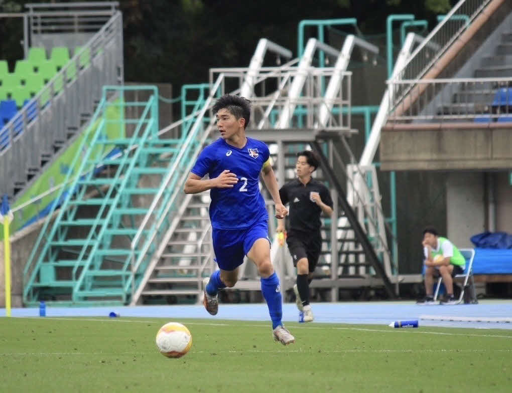 東海大サッカー部の主将、吾妻駆（同部提供）