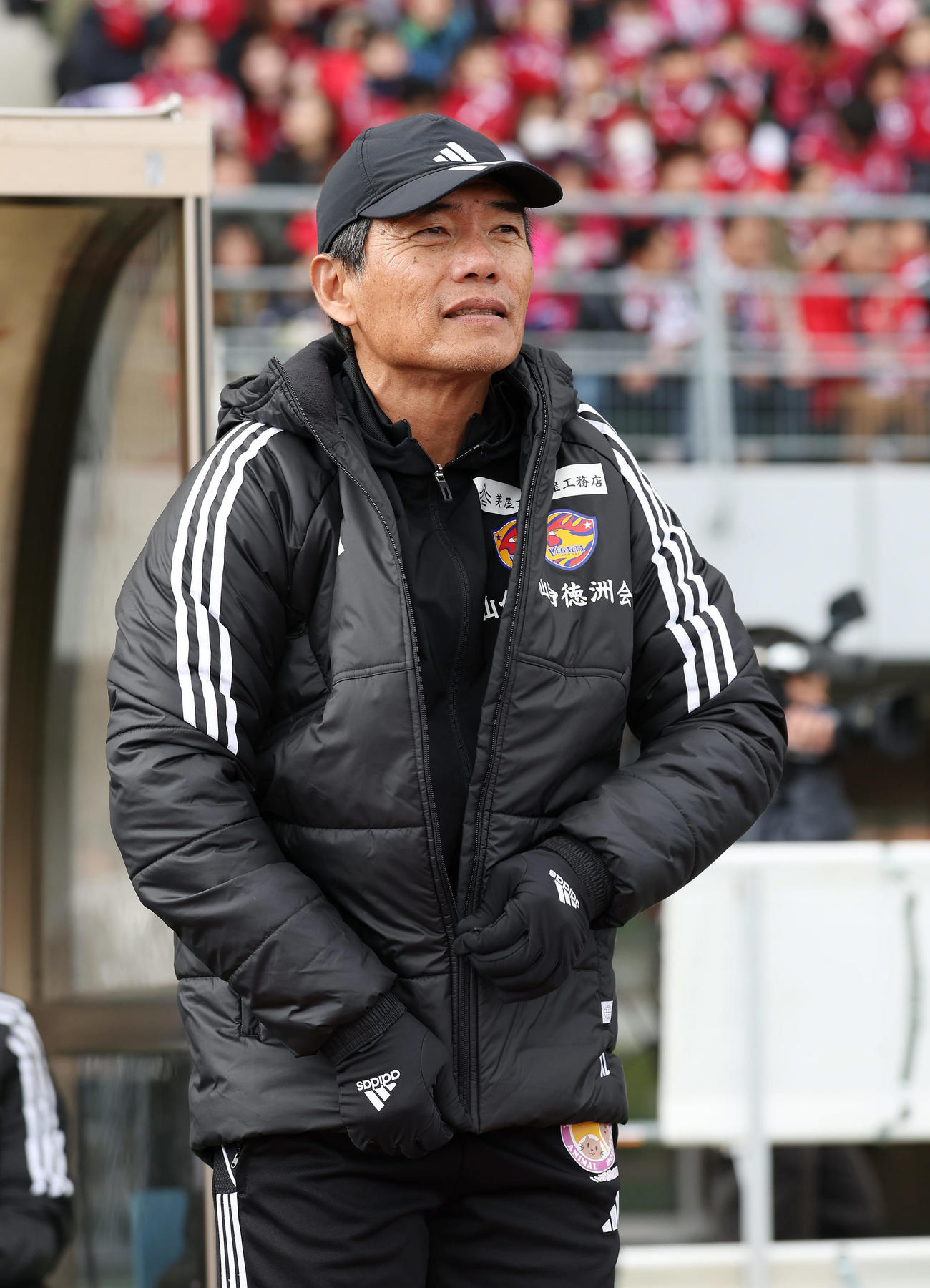 岡山対仙台　岡山戦に臨む仙台森山監督（撮影・前田充）