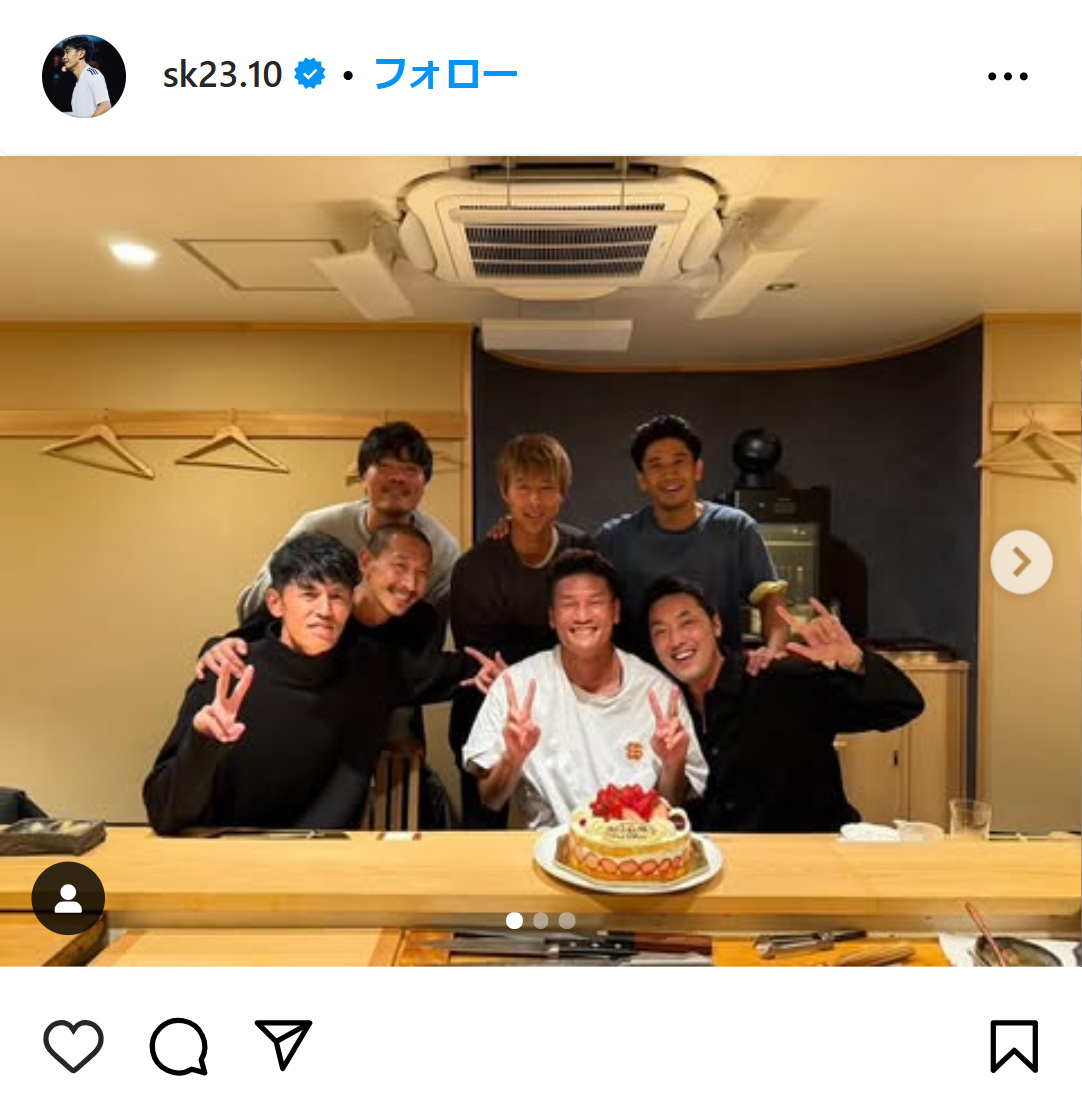 香川真司のインスタグラムから