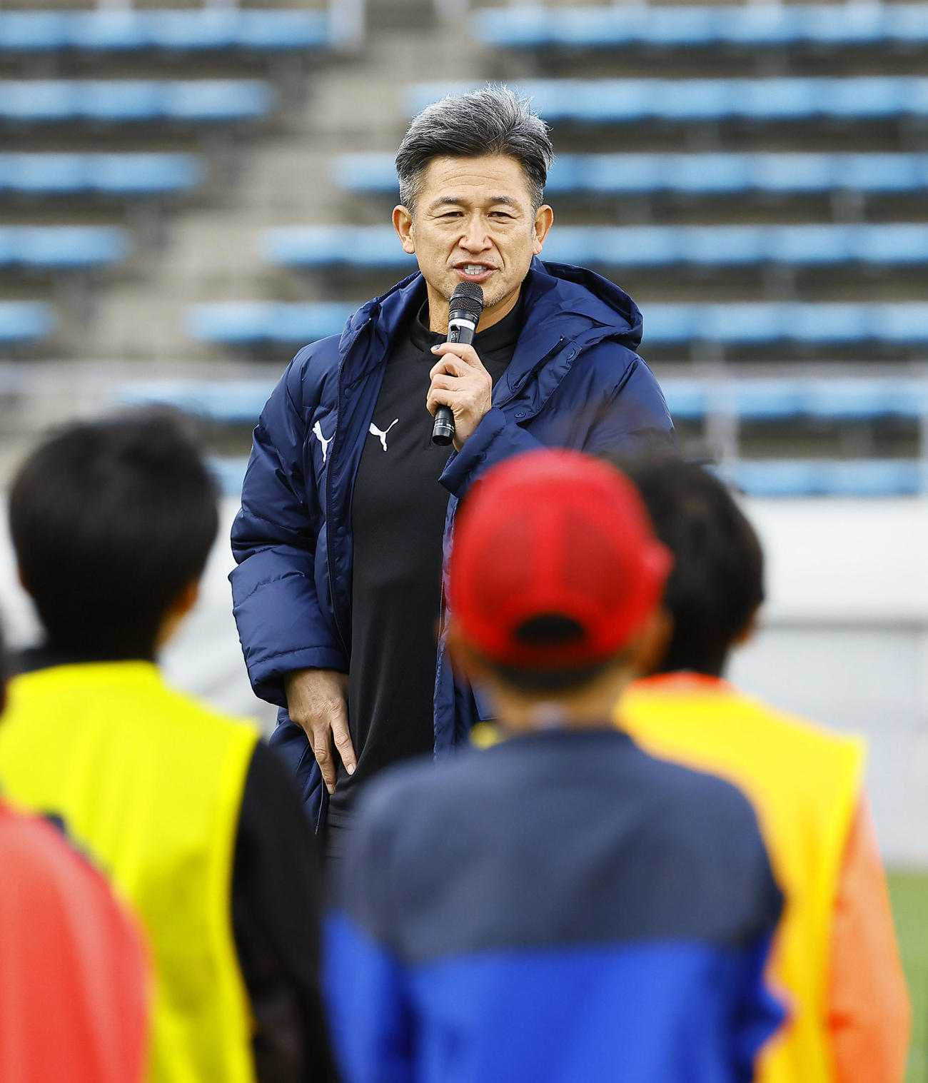 サッカートレーニング体験イベントを行った鈴鹿三浦（撮影・藤尾明華）