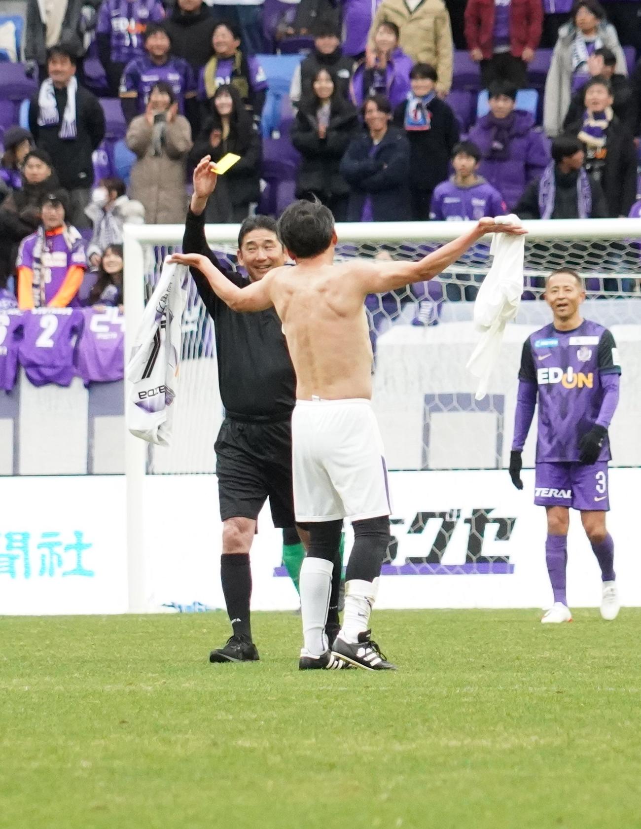 サンフレッチェ広島レジェンドマッチ2024に臨んだ森山佳郎（撮影・佐藤成）