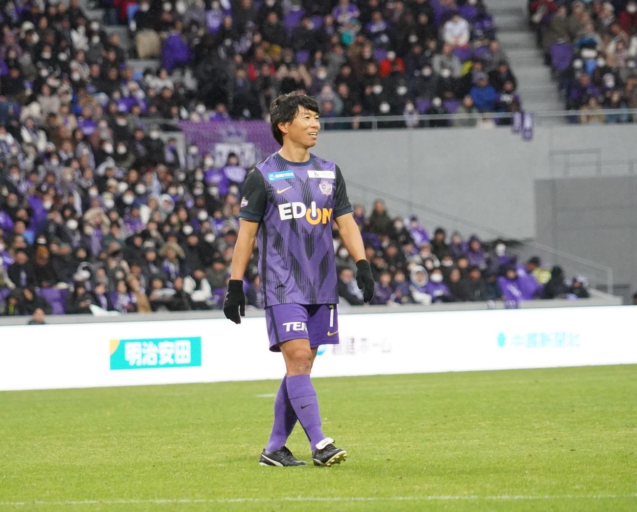 サンフレッチェ広島レジェンドマッチ2024に臨んだ佐藤寿人（撮影・佐藤成）