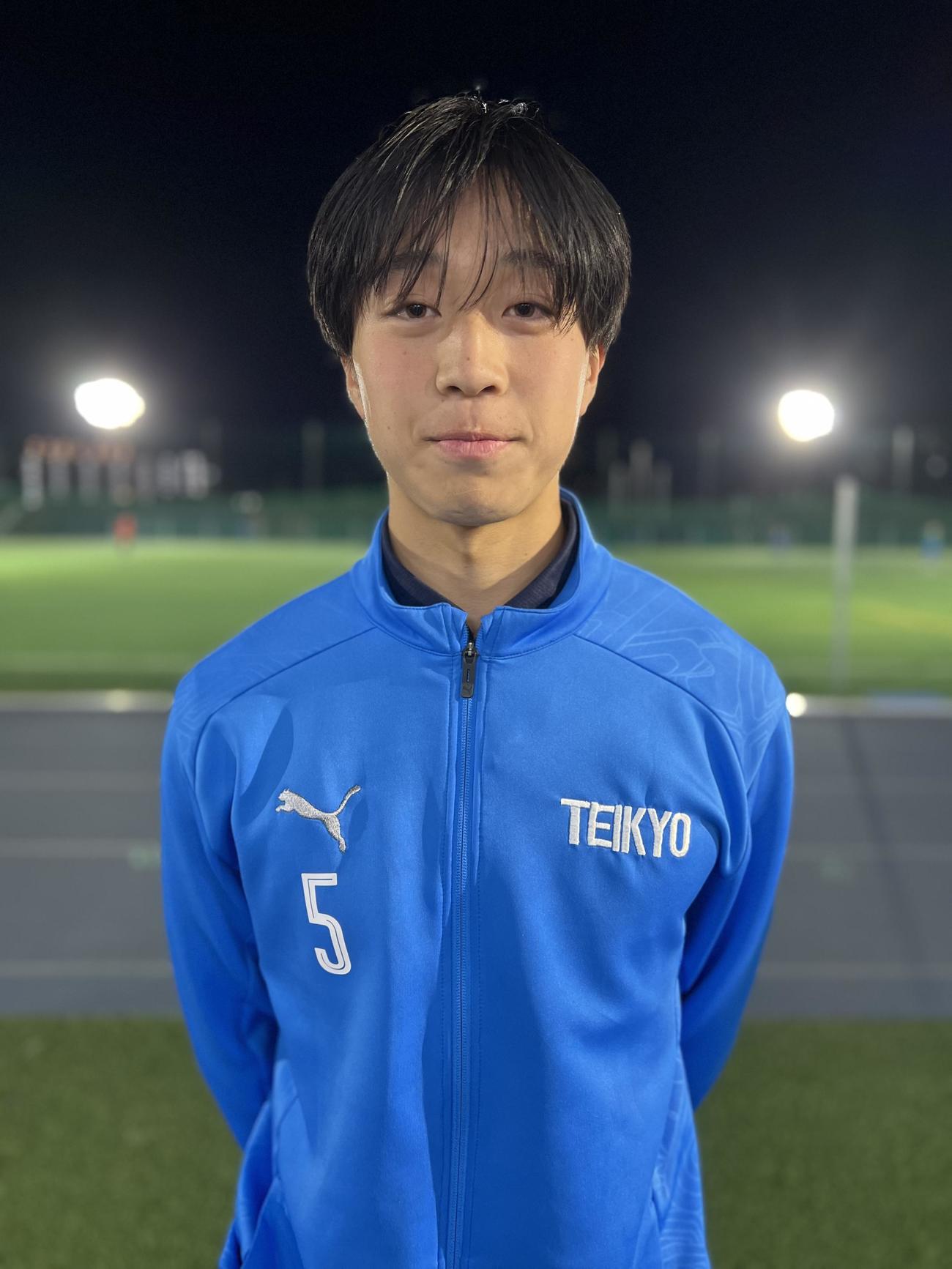 第103回全国高校サッカー選手権大会に出場する帝京MF安藤光大（撮影・佐藤成）