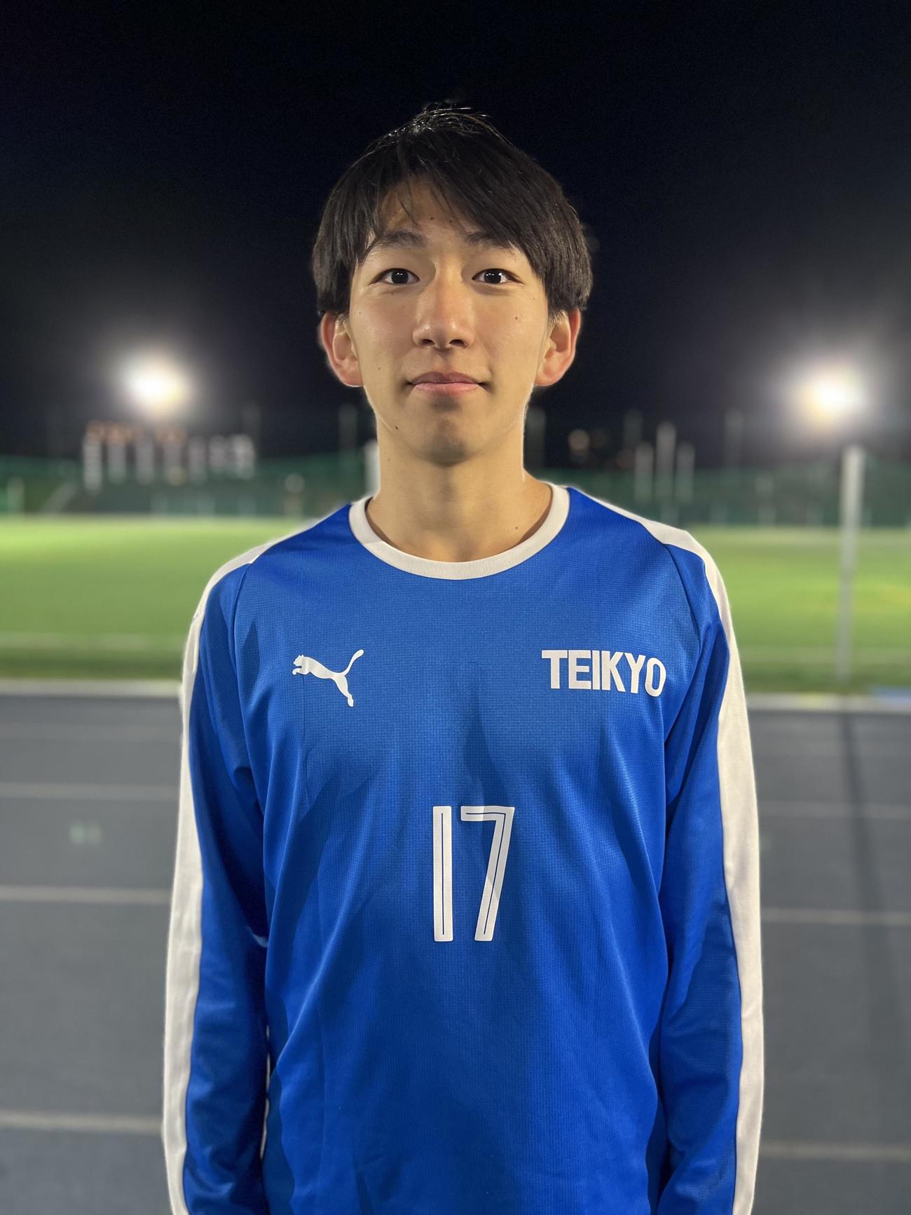 第103回全国高校サッカー選手権大会に出場する帝京MF近江智哉（撮影・佐藤成）