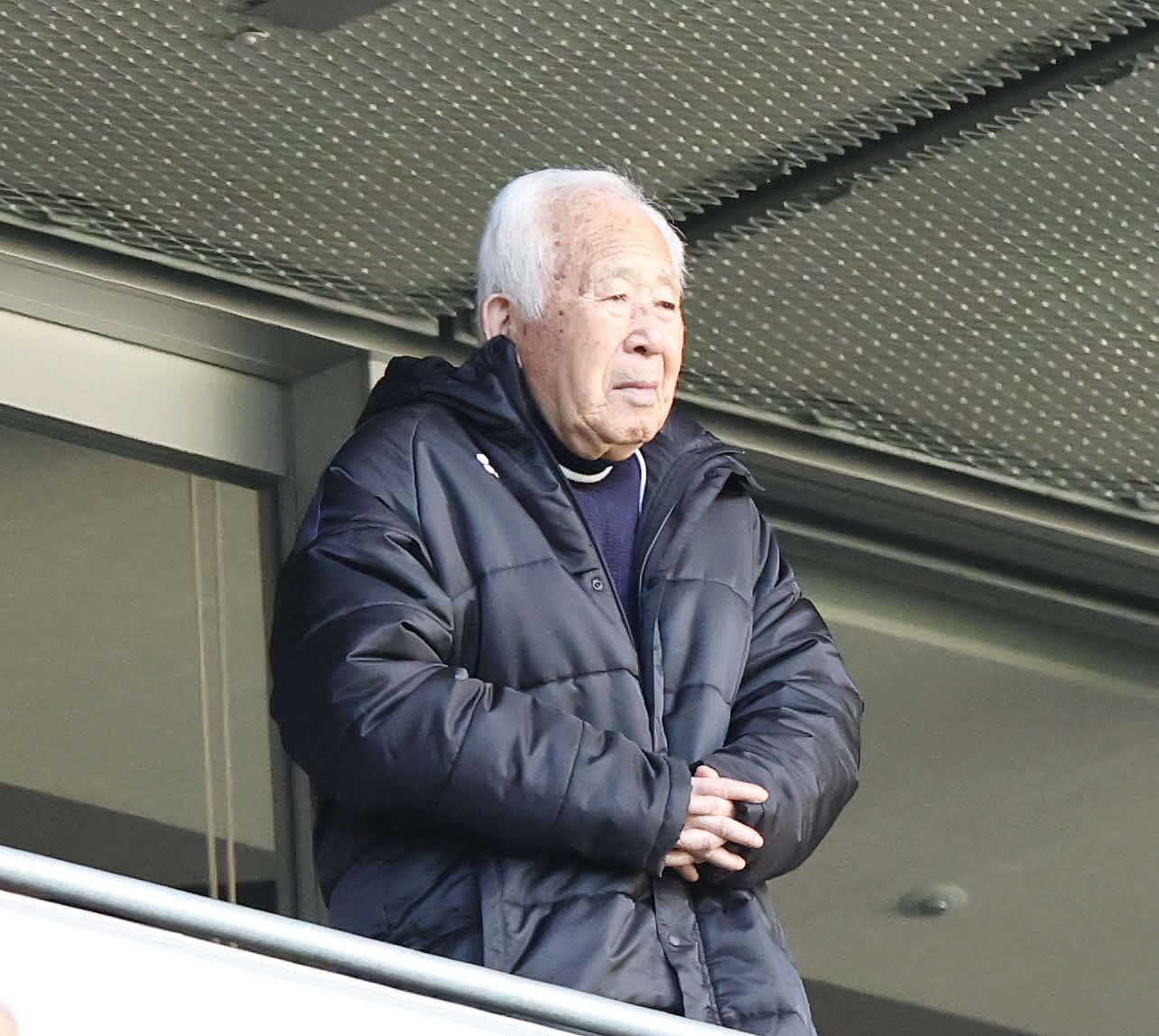 帝京対京都橘　観戦に訪れた帝京・古沼元監督（撮影・宮地輝）