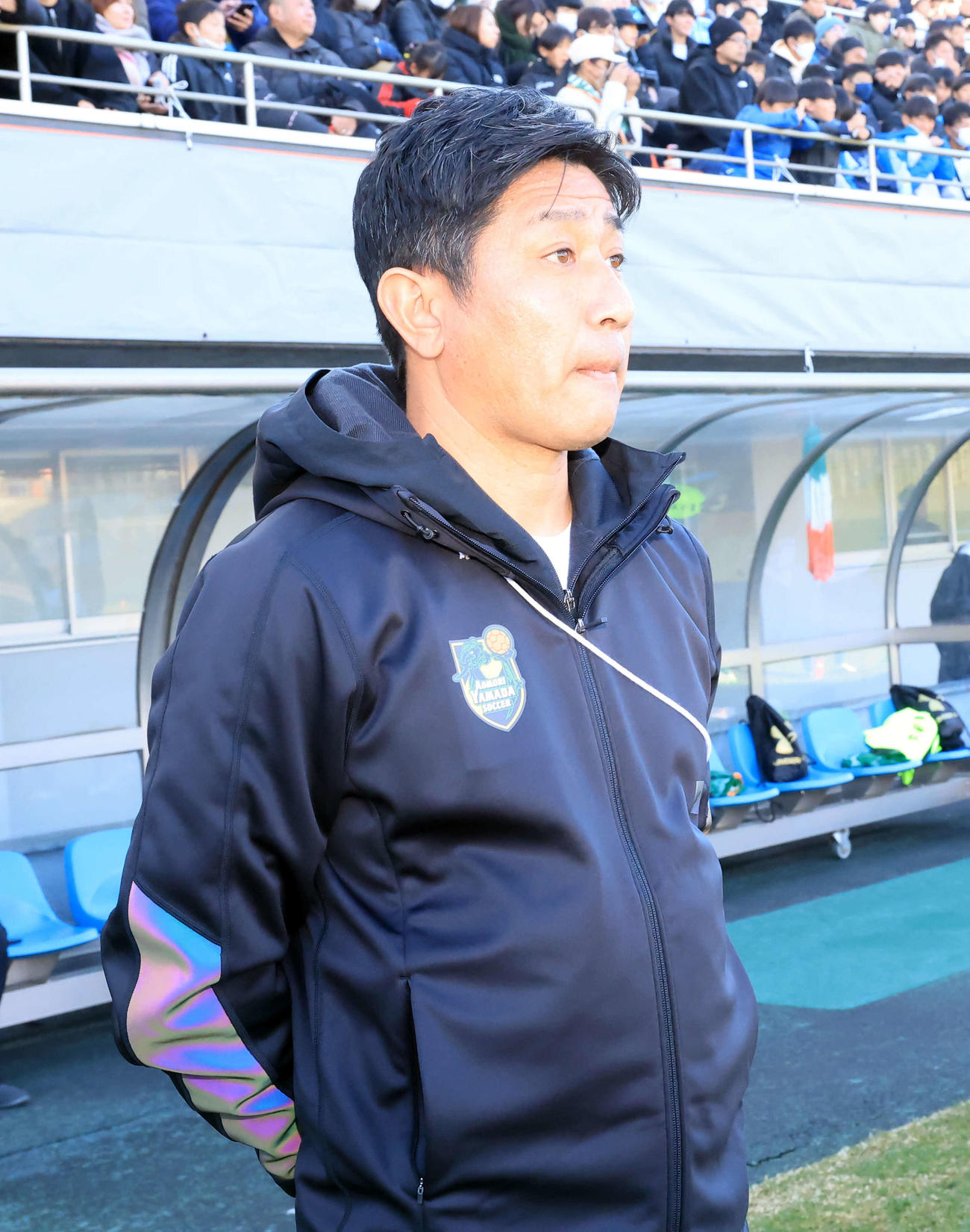 青森山田対高川学園　青森山田の正木監督（撮影・浅見桂子）