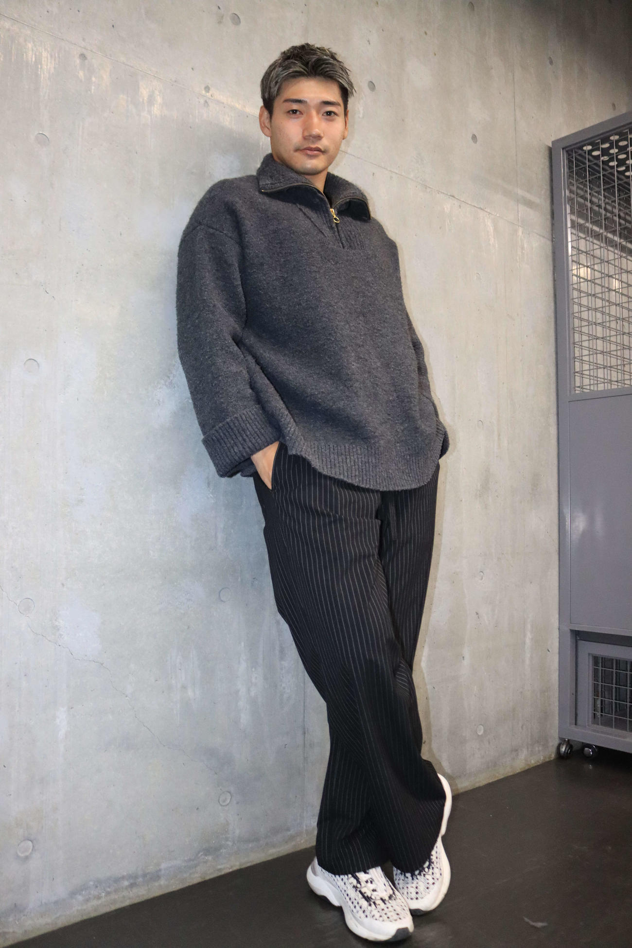 インタビューに応じた札幌岡村（撮影・保坂果那）