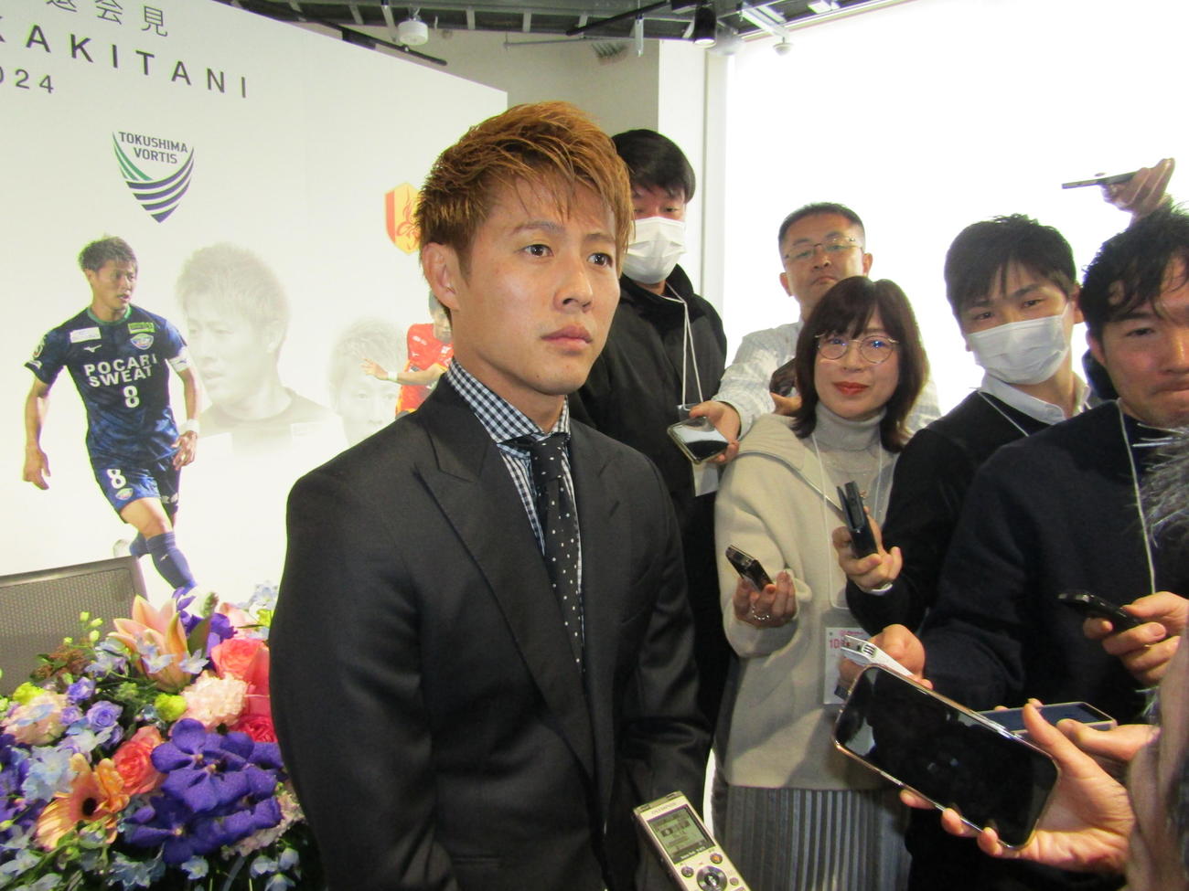引退会見後を含めて80分間も話し続けた柿谷