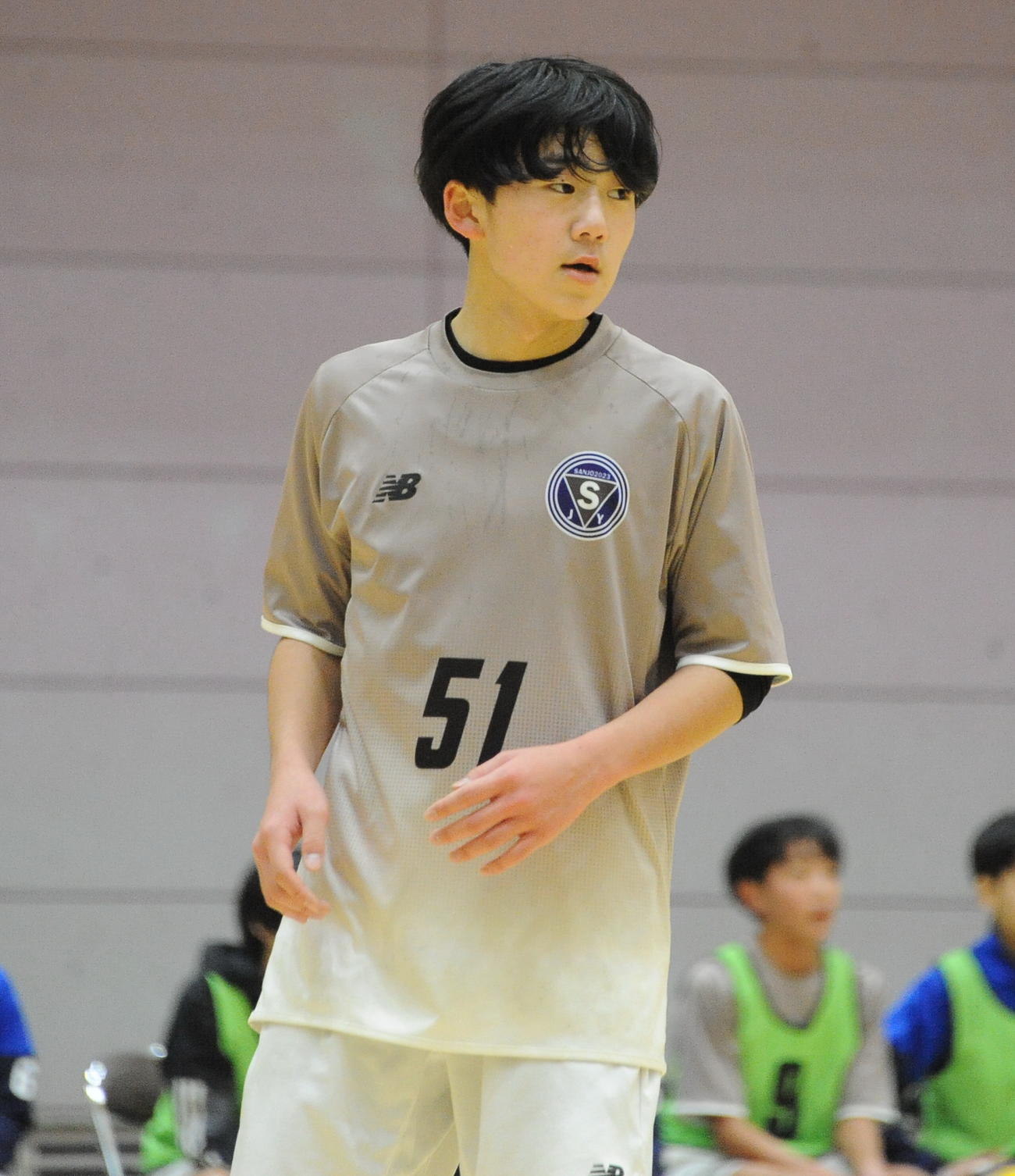 決勝で1得点を挙げた三条ジュニアユースFC・有沢（撮影・小林忠）　