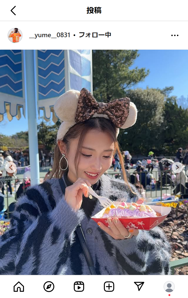 滝川結女のインスタグラムから