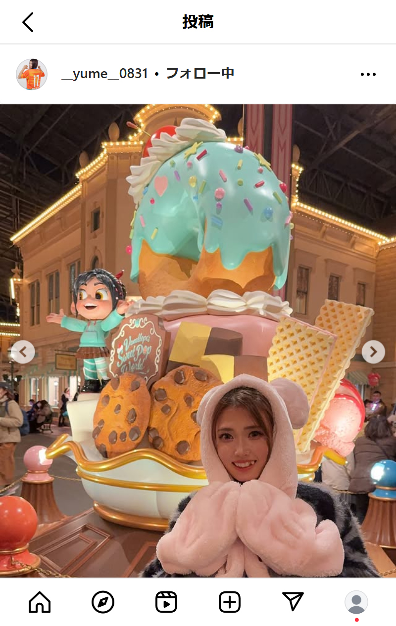 滝川結女のインスタグラムから