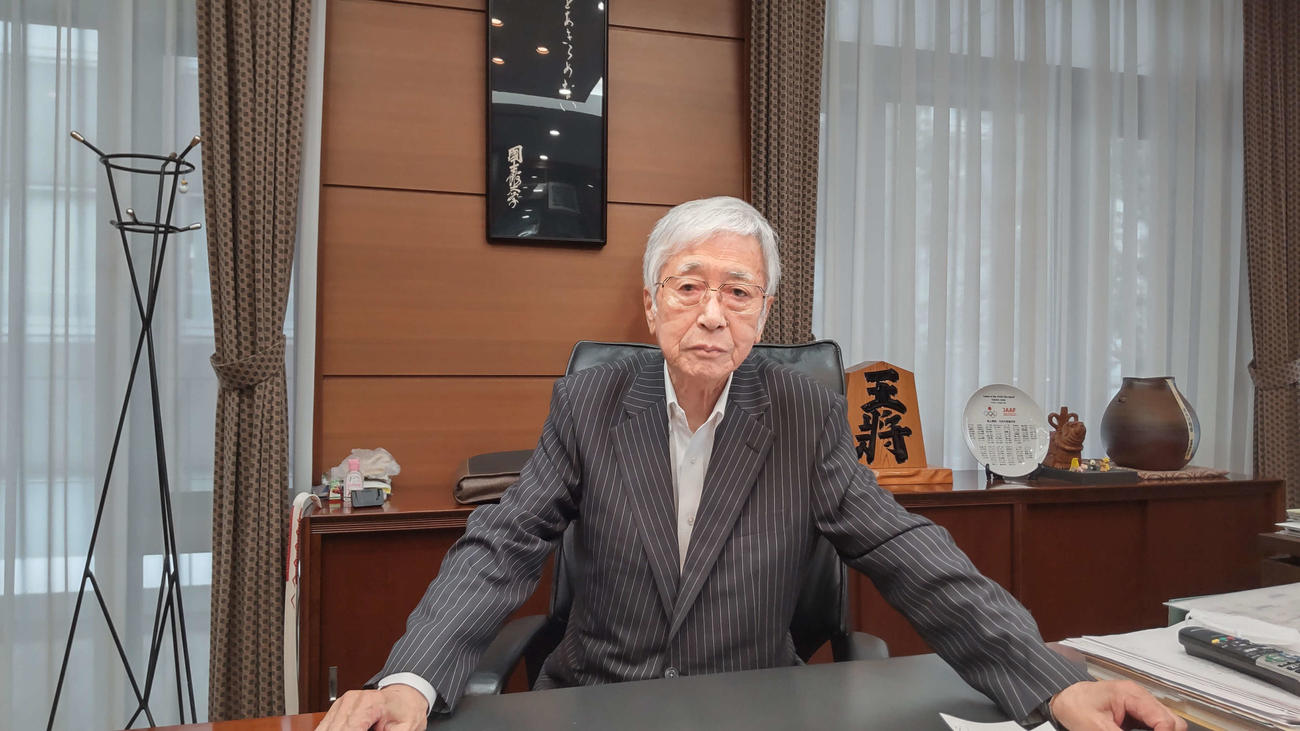 国士舘大学の大澤英雄理事長（22年8月撮影）