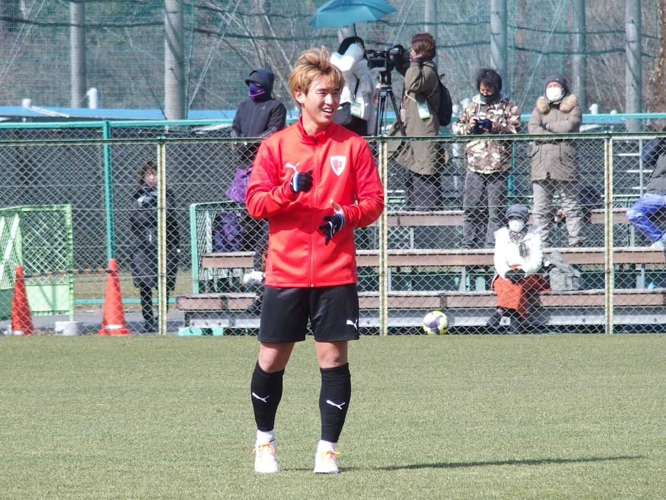 京都MF福岡慎平（撮影・永田淳）