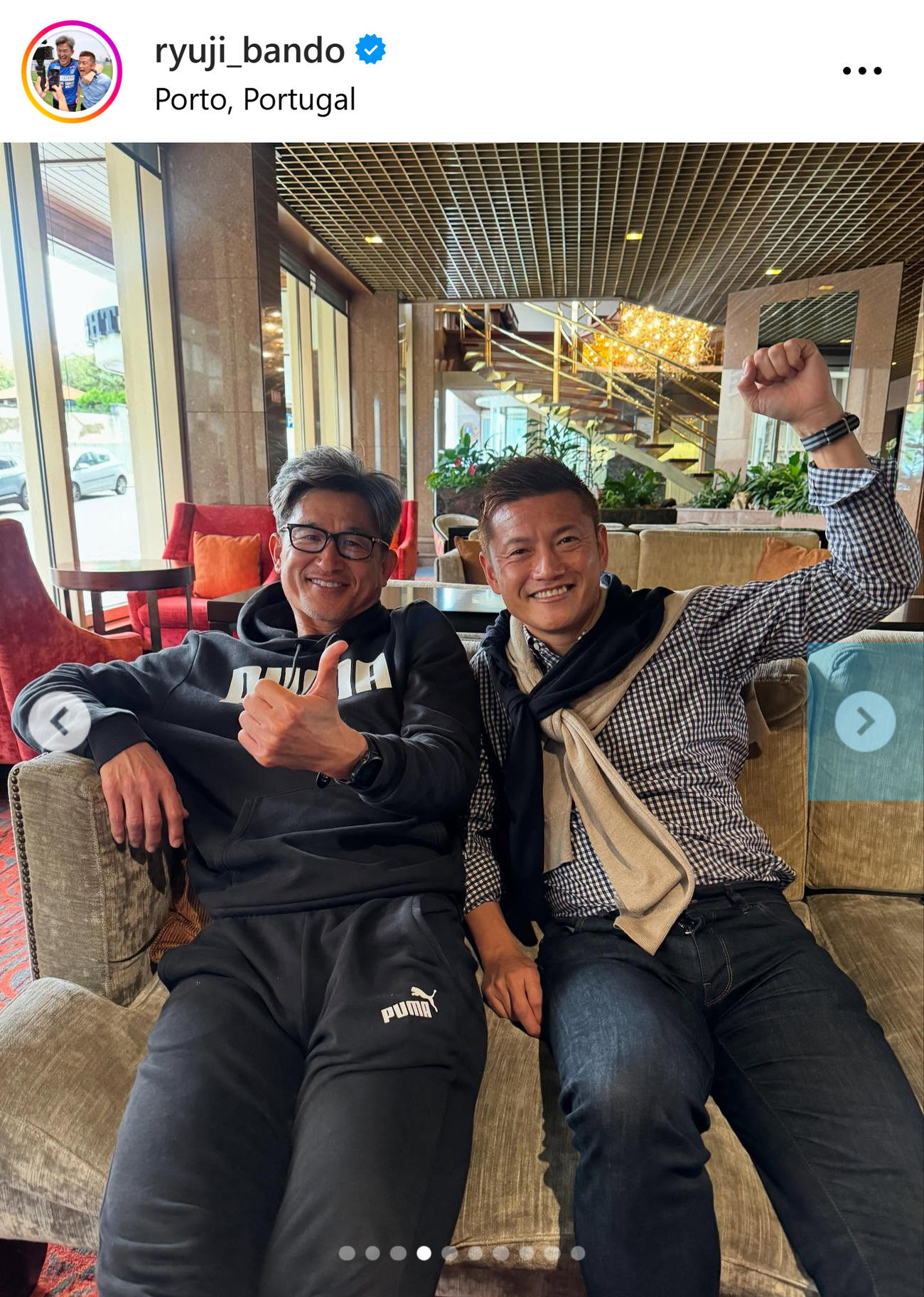 播戸竜二氏のインスタグラムから
