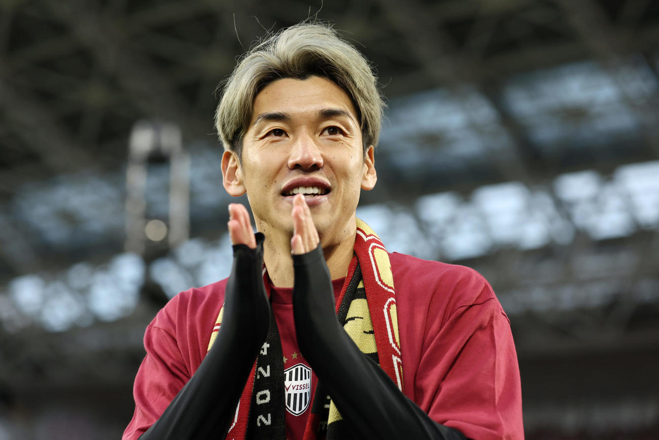 神戸FW大迫勇也（2024年12月8日撮影）