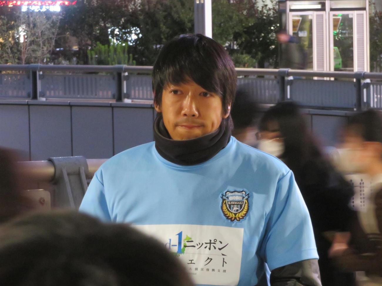 Mind－1ニッポンプロジェクト復興支援活動に参加した川崎フロンターレの中村憲剛FRO（撮影・佐藤成）