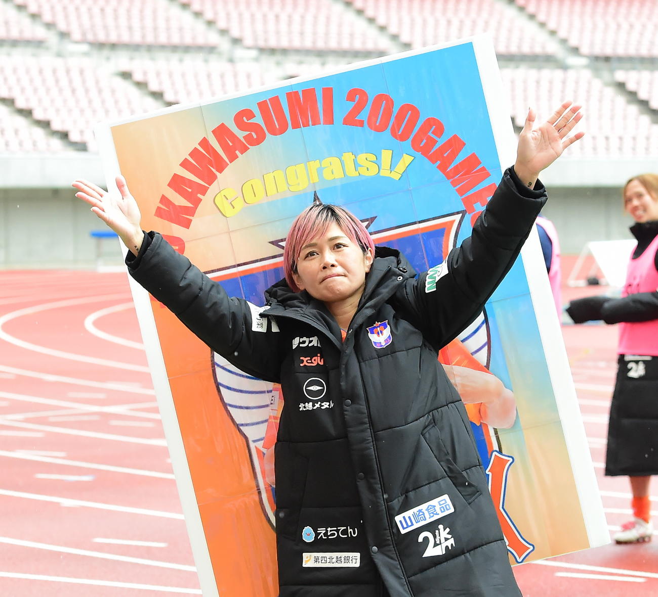 なでしこ、WEリーグ通算200試合出場を達成した新潟L・川澄（撮影・小林忠）