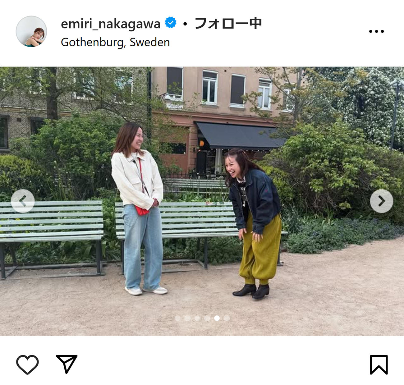 中川絵美里のインスタグラムから