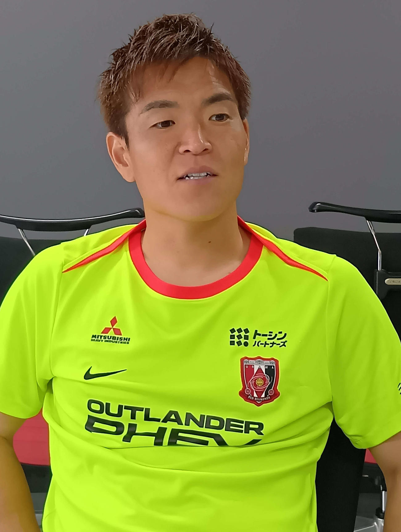 クラブW杯に向けて意気込みを語る浦和GK西川周作（撮影・佐藤隆志）