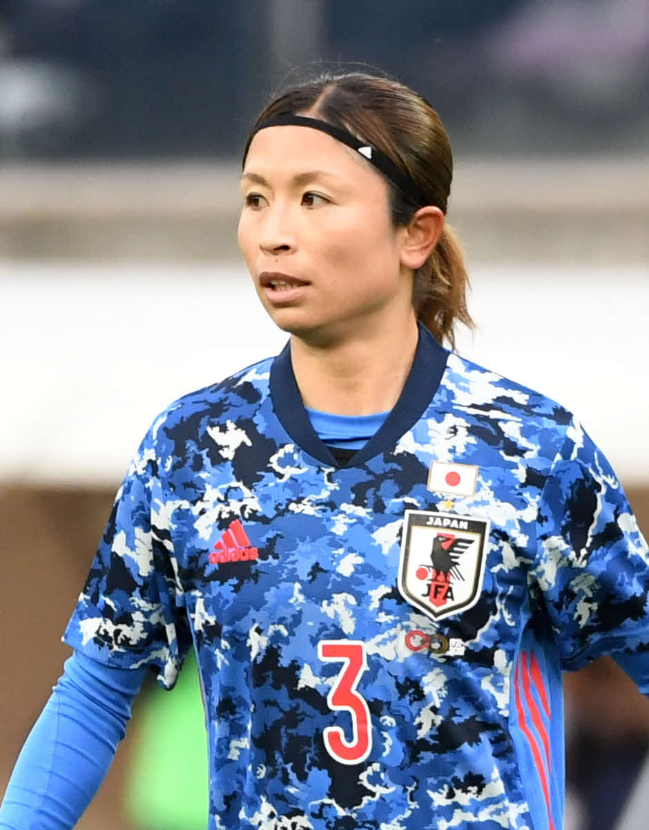 2021年4月8日、国際親善試合のパラグアイ戦に出場した鮫島彩さん