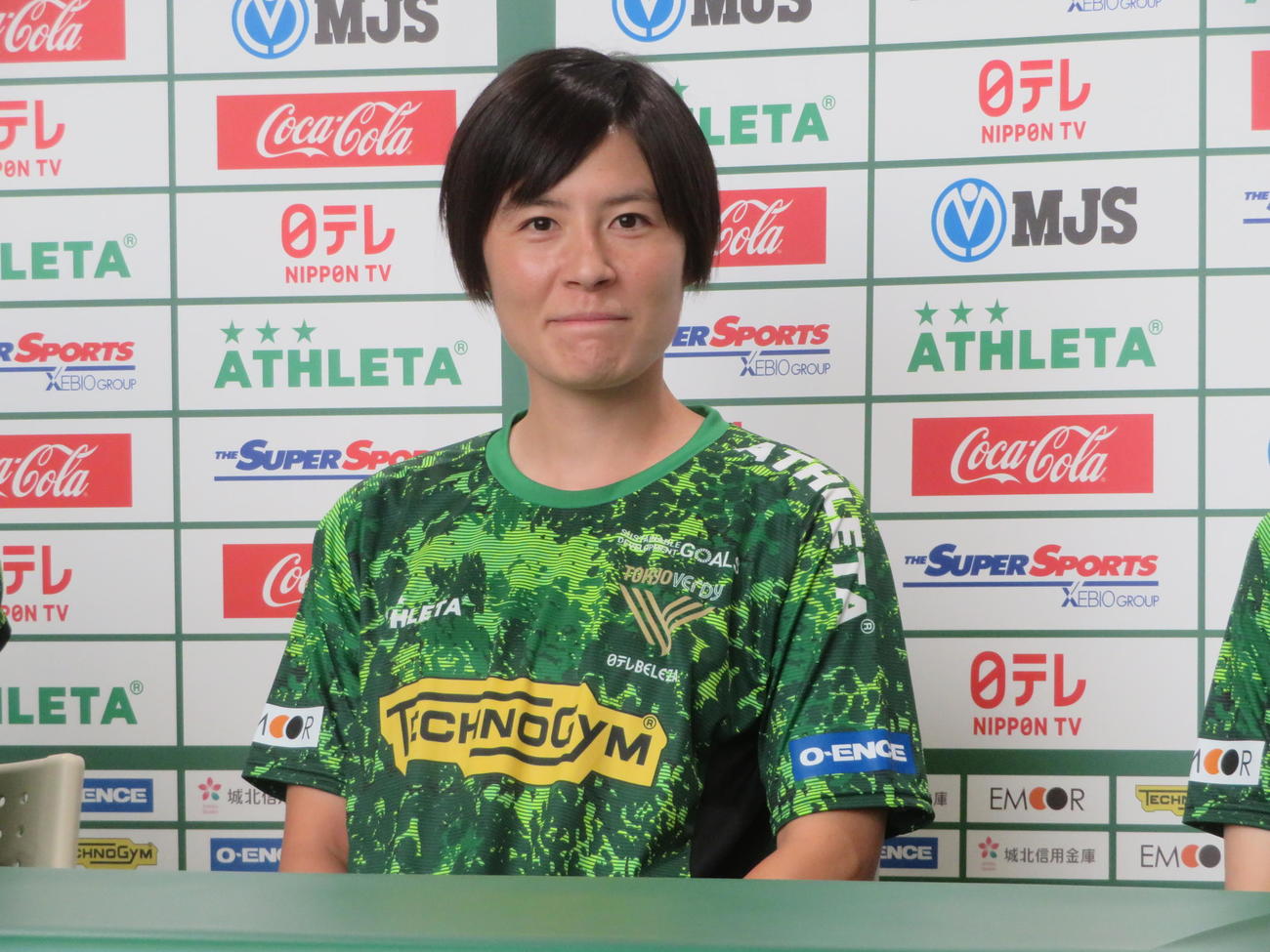 日テレ東京ヴェルディベレーザの新体制発表会に出席したMF猶本光（撮影・佐藤成）