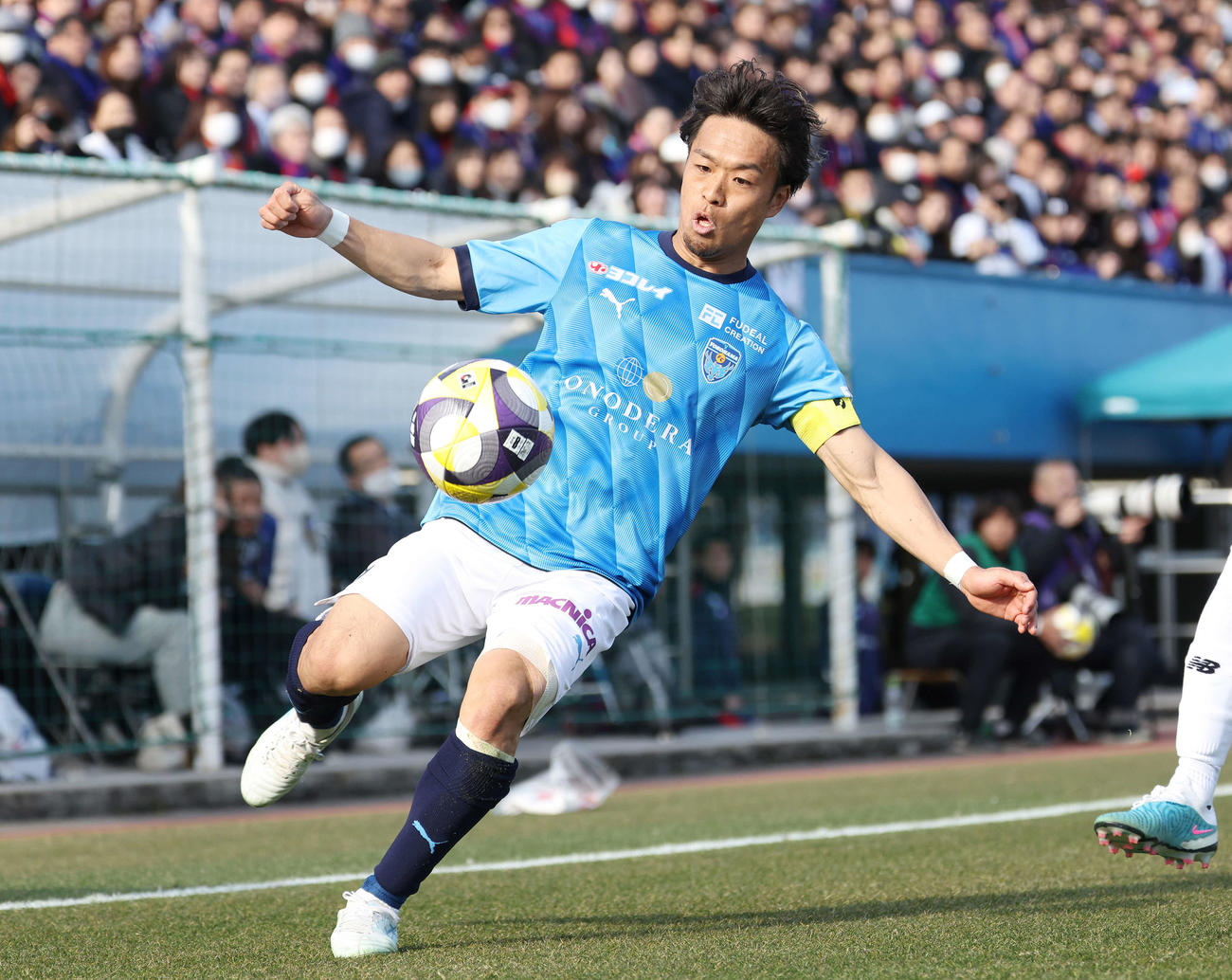 横浜FC・駒井（2025年2月15日撮影）