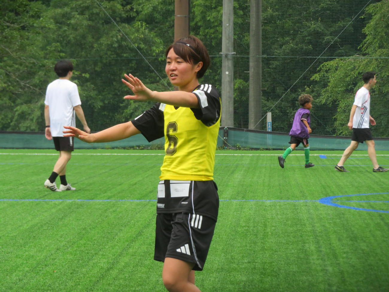 「宮沢兄妹サッカーフェスタ」を開催したサッカー女子日本代表なでしこジャパンMF宮沢ひなた（撮影・佐藤成）